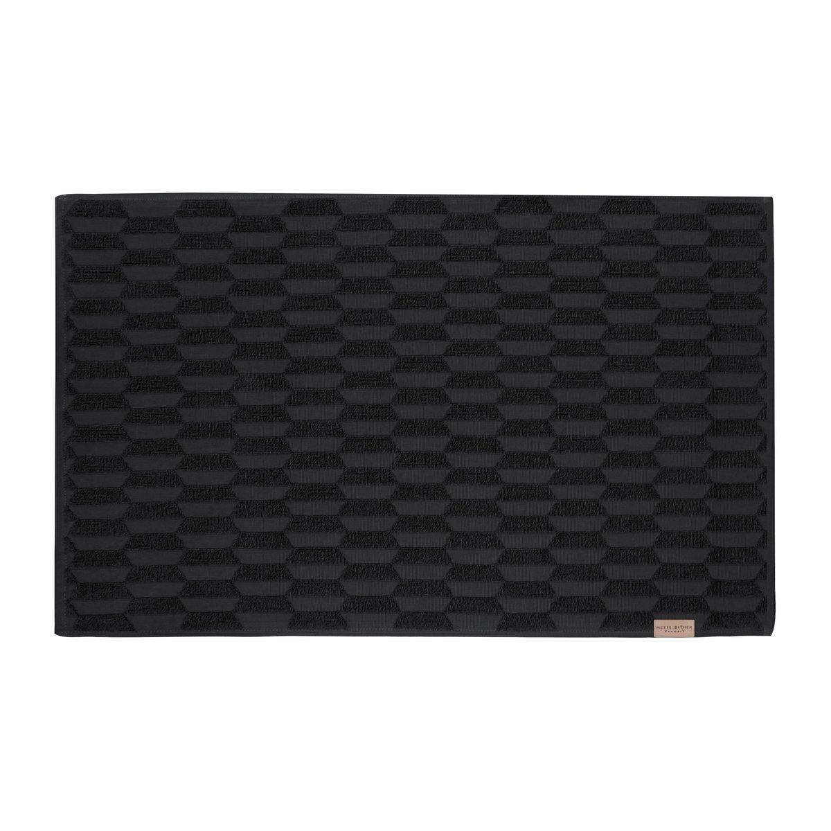 Mette Ditmer Tapis de bain Geo 50x80 cm Black | Design Scandinave | Tapis de bain | Noir