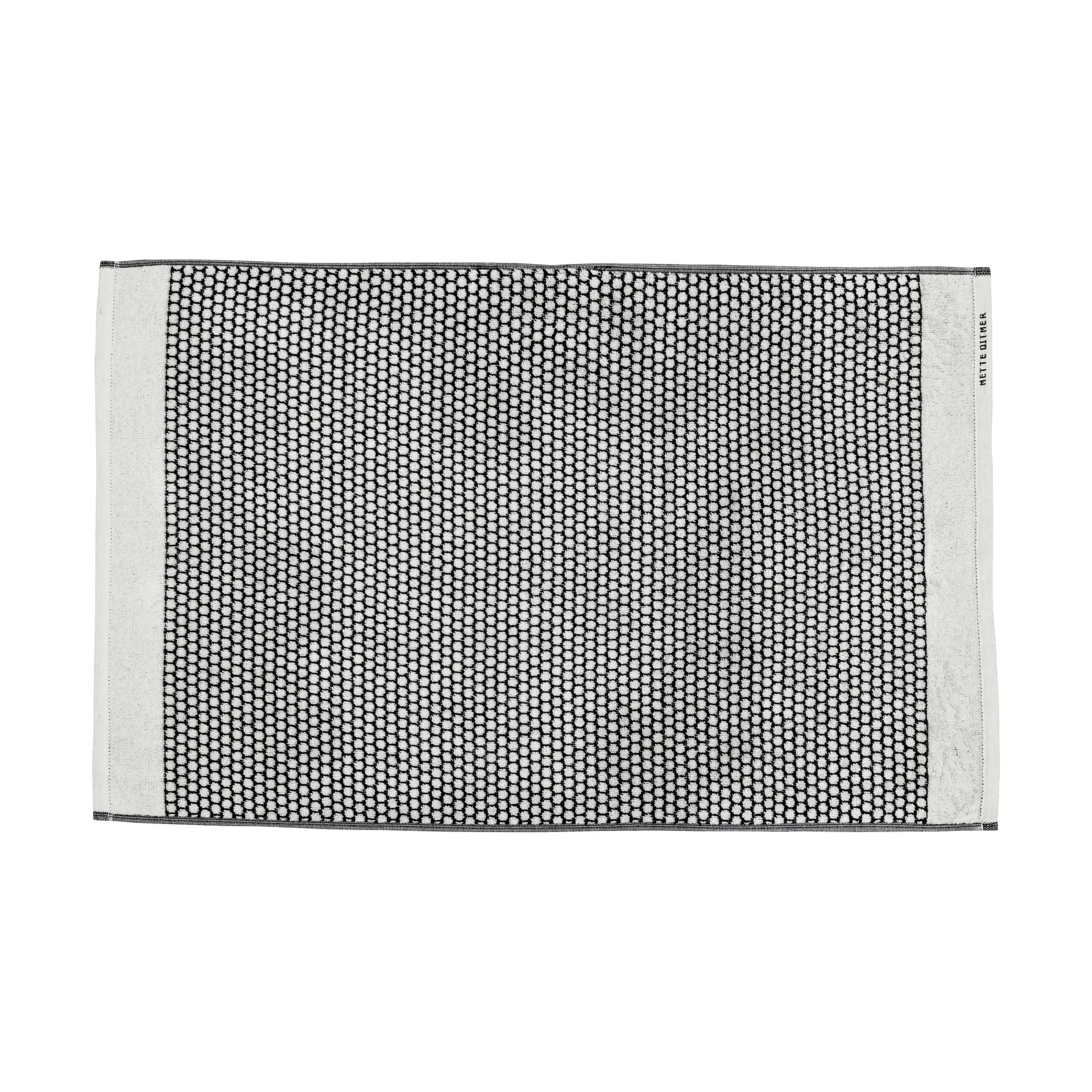Tapis de bain Grid 50x80 cm, Noir-blanc cassé Mette Ditmer