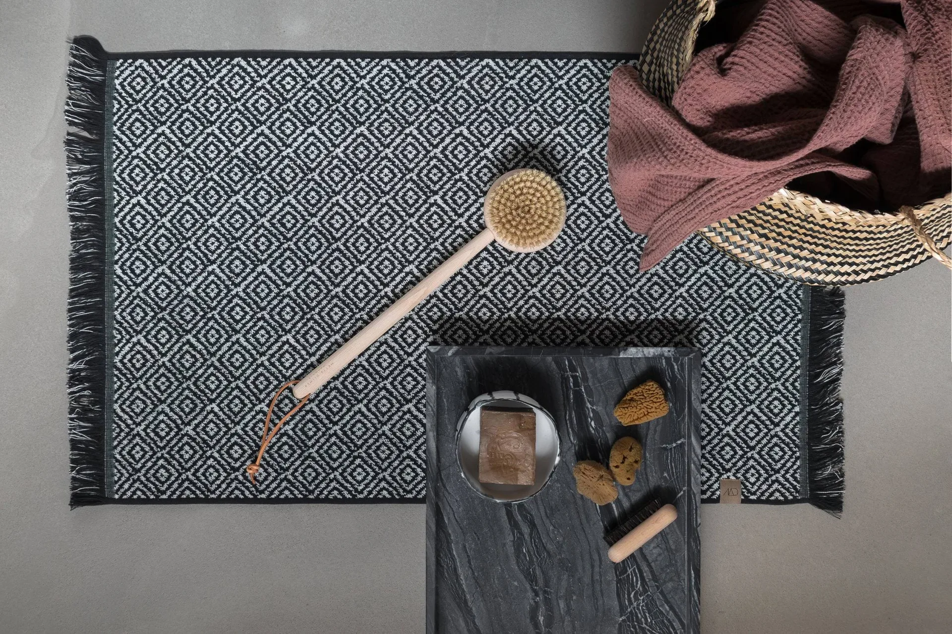Tapis de salle de bain Morocco 50x80 cm, Black-grey
 Mette Ditmer