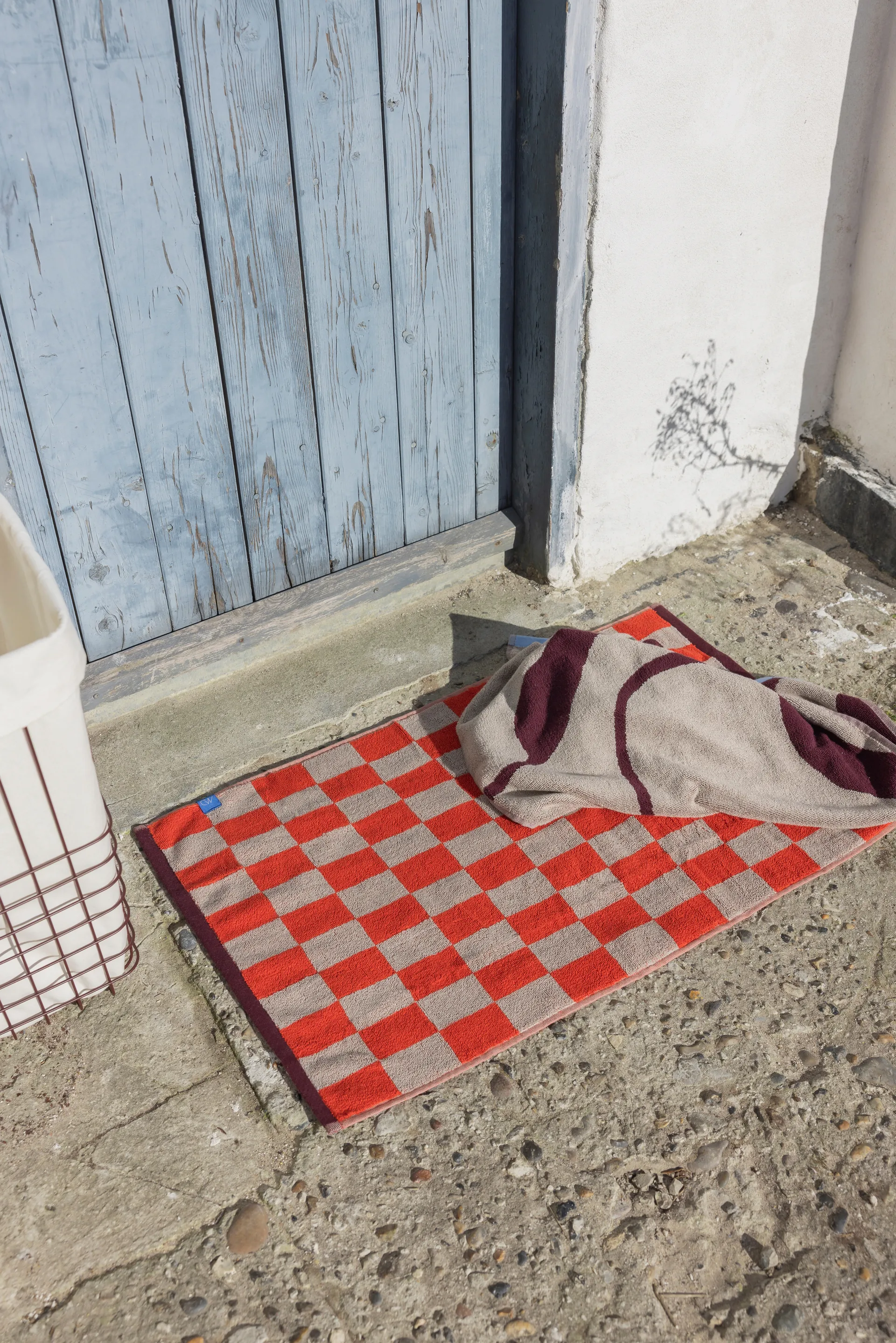 Tapis de salle de bain rétro 50x80 cm, Dark orange Mette Ditmer