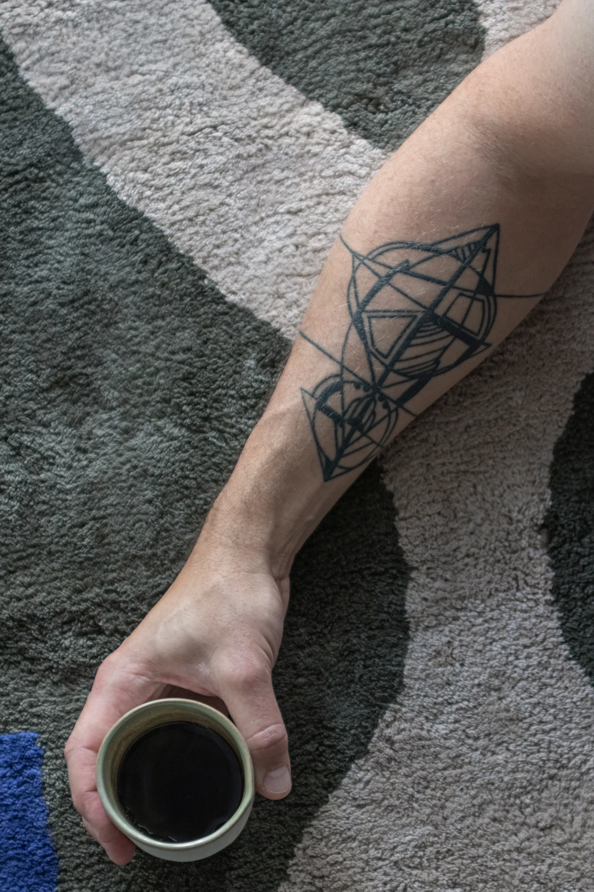 Tapis Figura, Dark olive, 50x80 cm Mette Ditmer