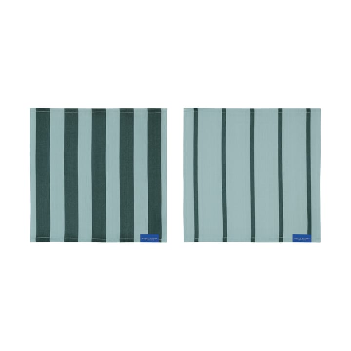 Torchon Stripes 33x33 cm lot de 2 - Mint - Mette Ditmer