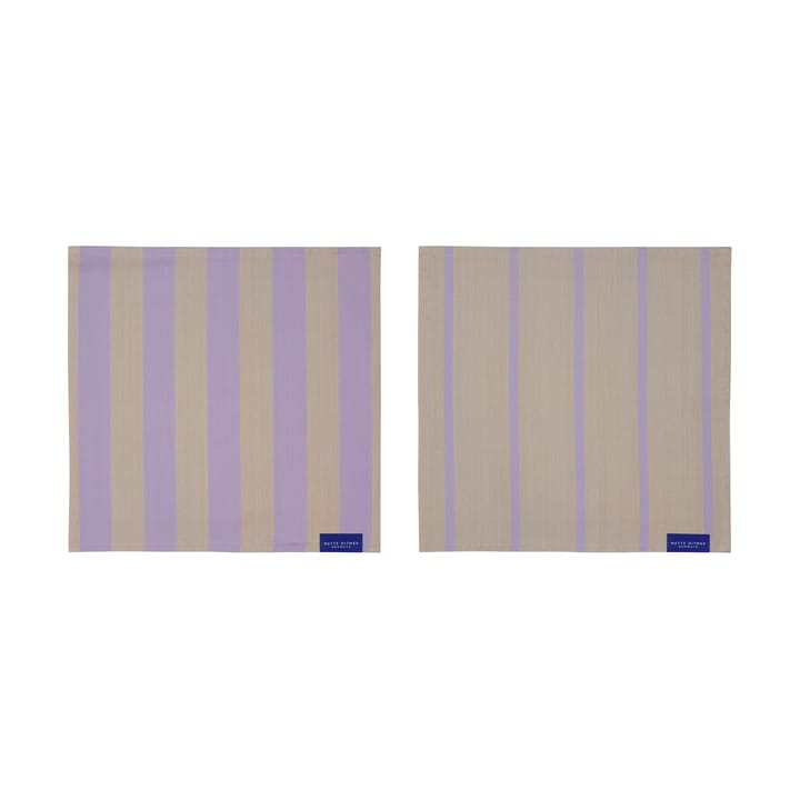 Torchon Stripes 33x33 cm lot de 2 - Sand - Mette Ditmer