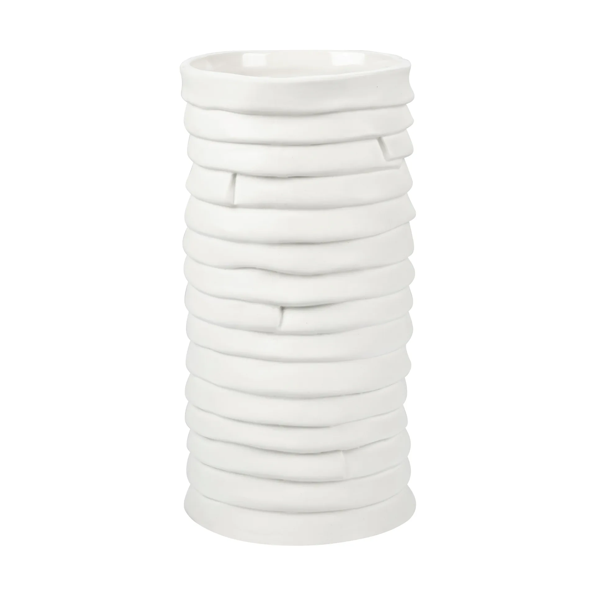 Vase Ribbon large 20 cm, Blanc cassé Mette Ditmer