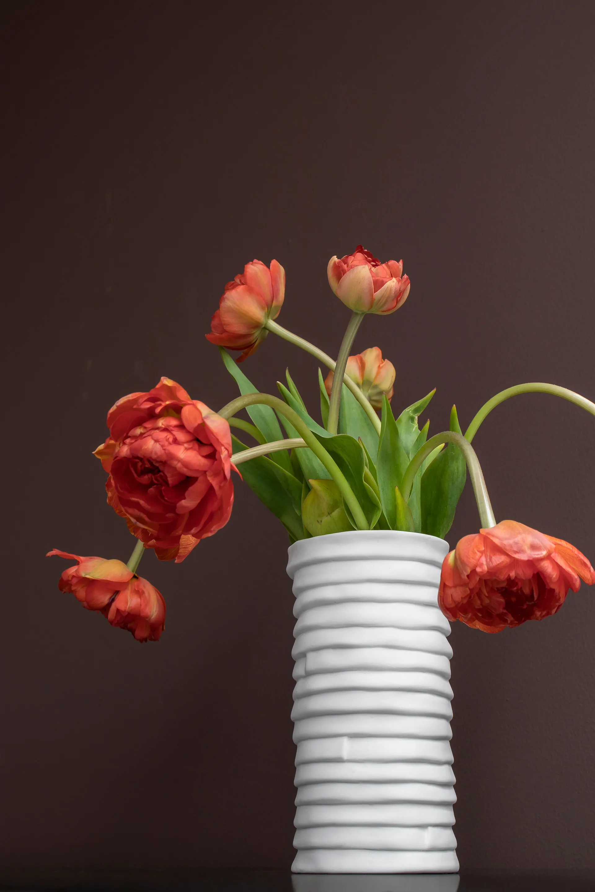 Vase Ribbon large 20 cm, Blanc cassé Mette Ditmer