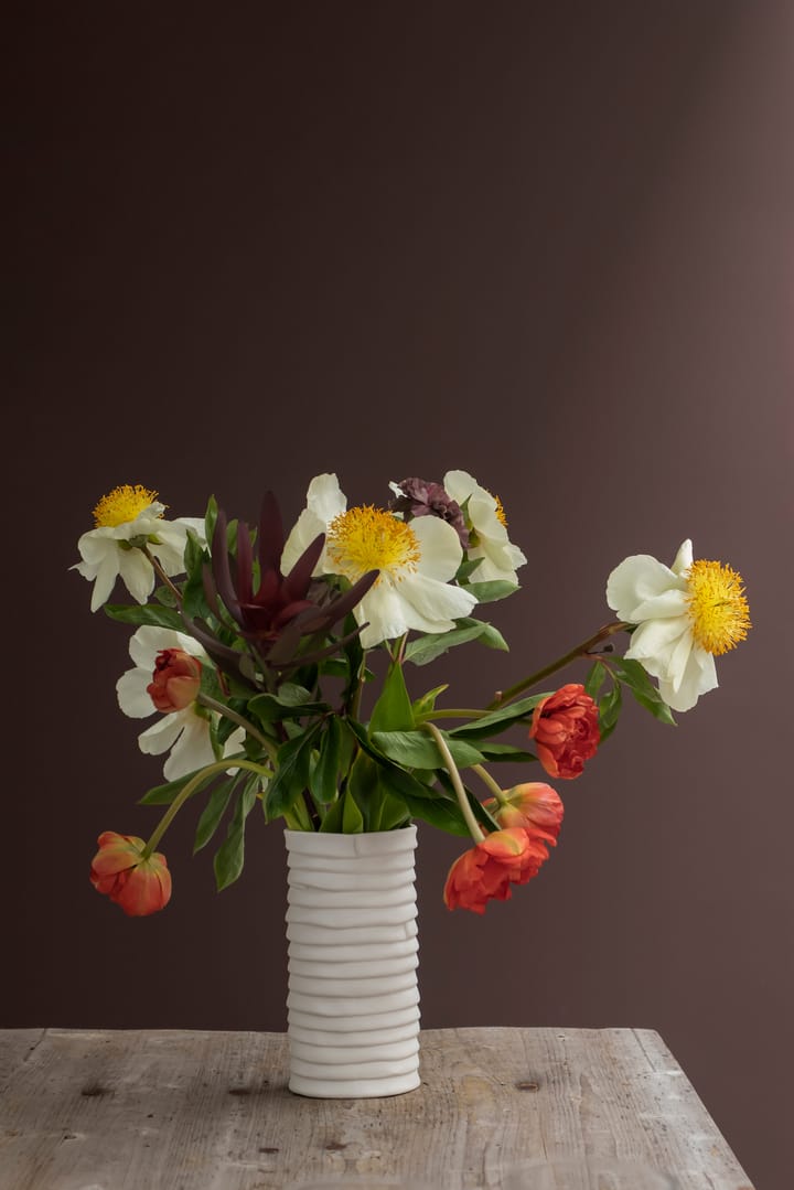 Vase Ribbon large 20 cm - Blanc cassé - Mette Ditmer