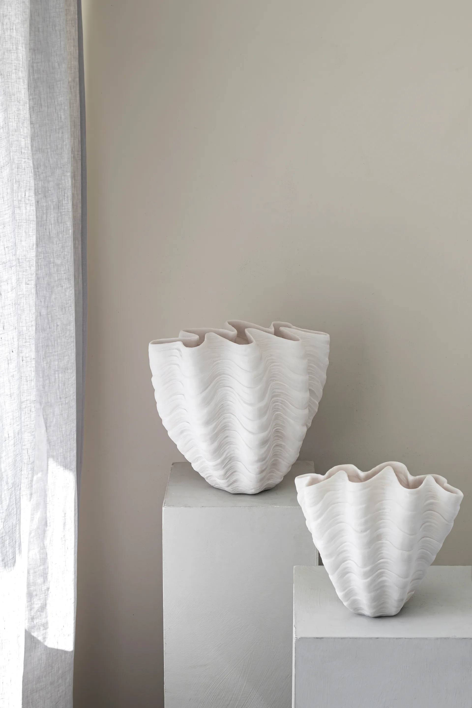 Vase Shell, Grand, 30 cm, white Mette Ditmer