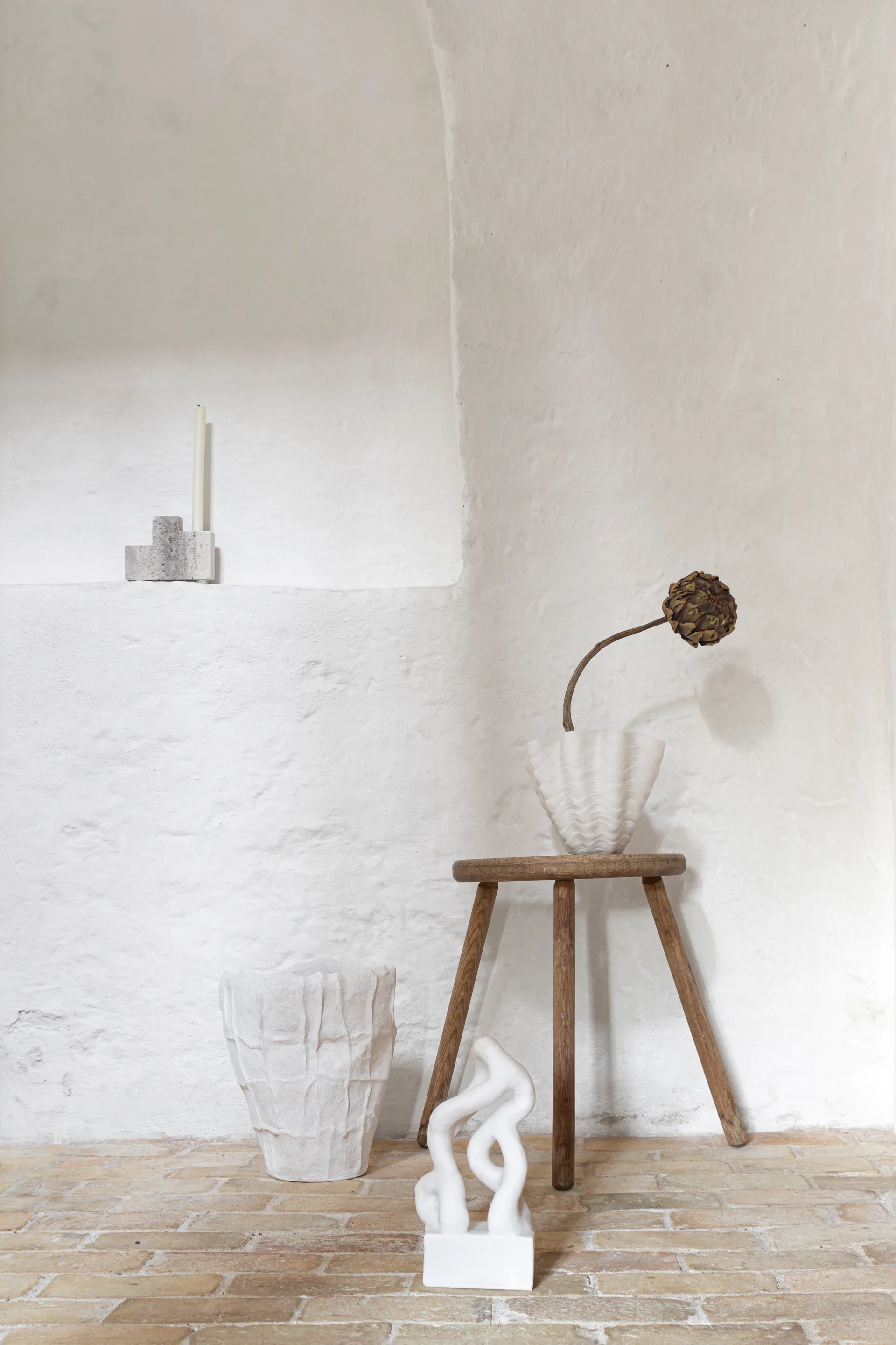 Vase Shell, Petit, 22 cm, white Mette Ditmer