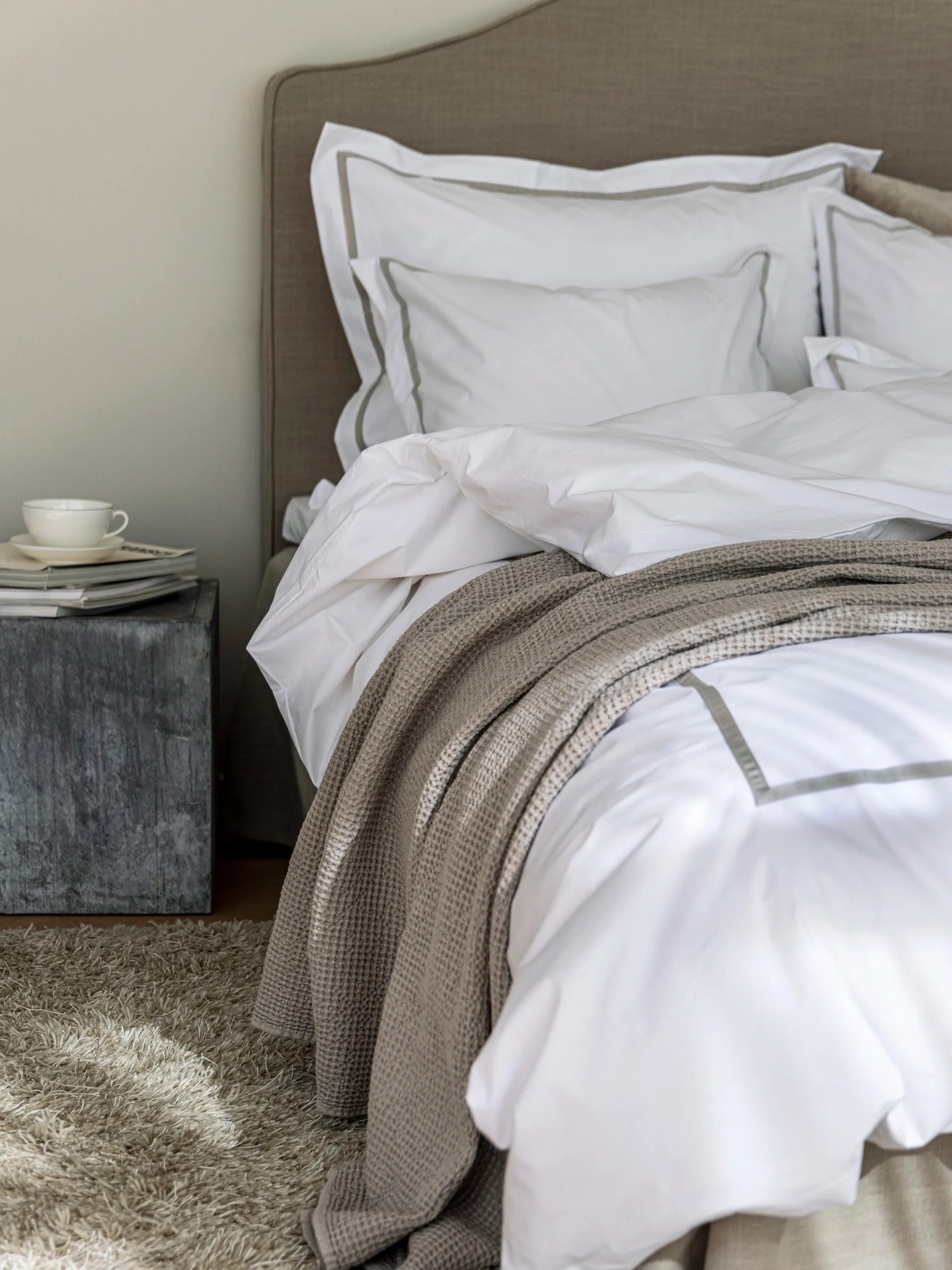 Couvre-lit Riposo, Stone, 260x260 cm Mille Notti