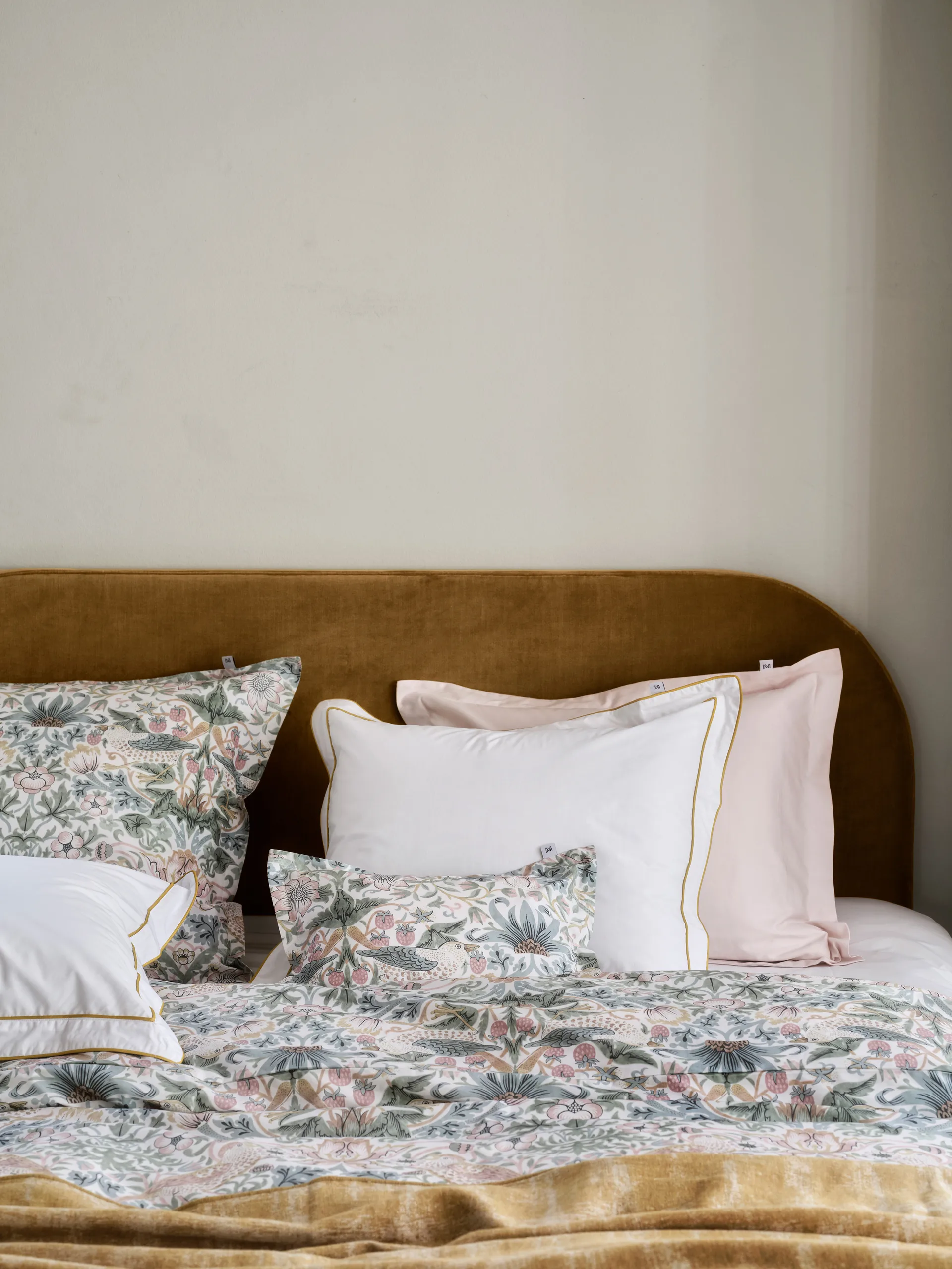 Housse de couette Morris & Co. Strawberry Thief, Vert, 150x210 cm Mille Notti