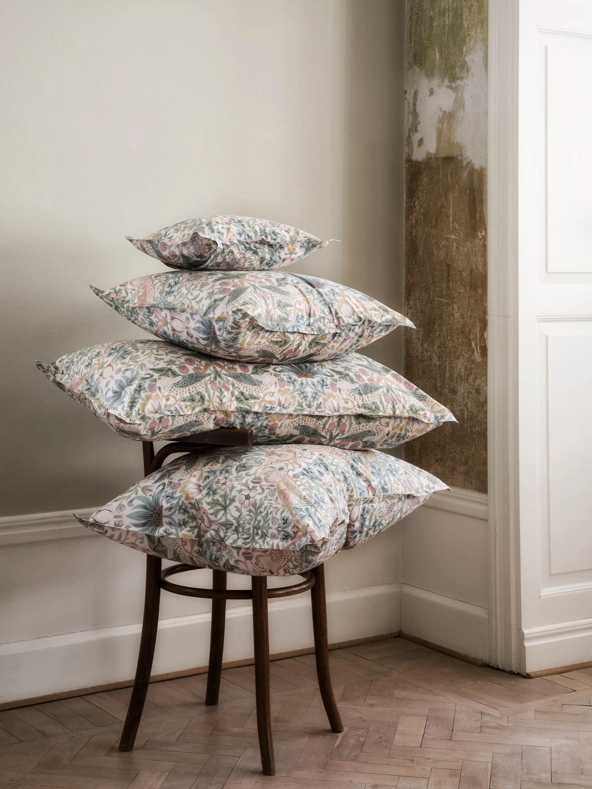 Housse de couette Morris & Co. Strawberry Thief, Vert, 150x210 cm Mille Notti