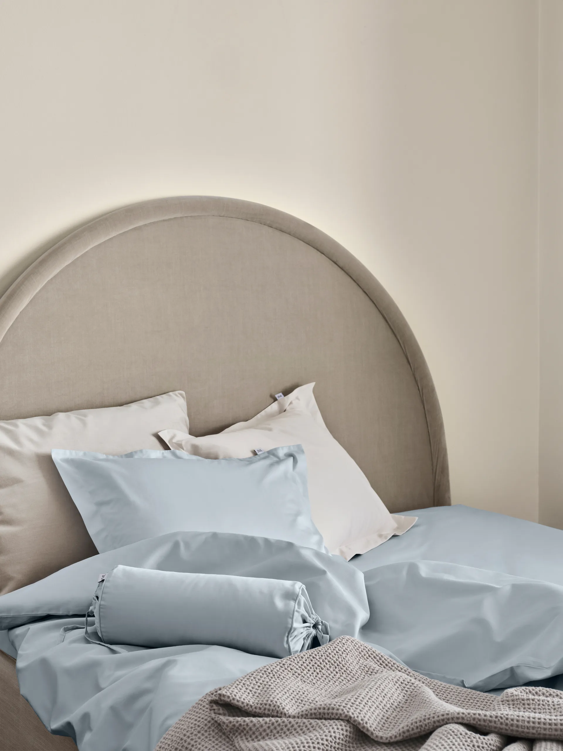 Housse de couette Satina, Bleu clair, 150x210cm Mille Notti