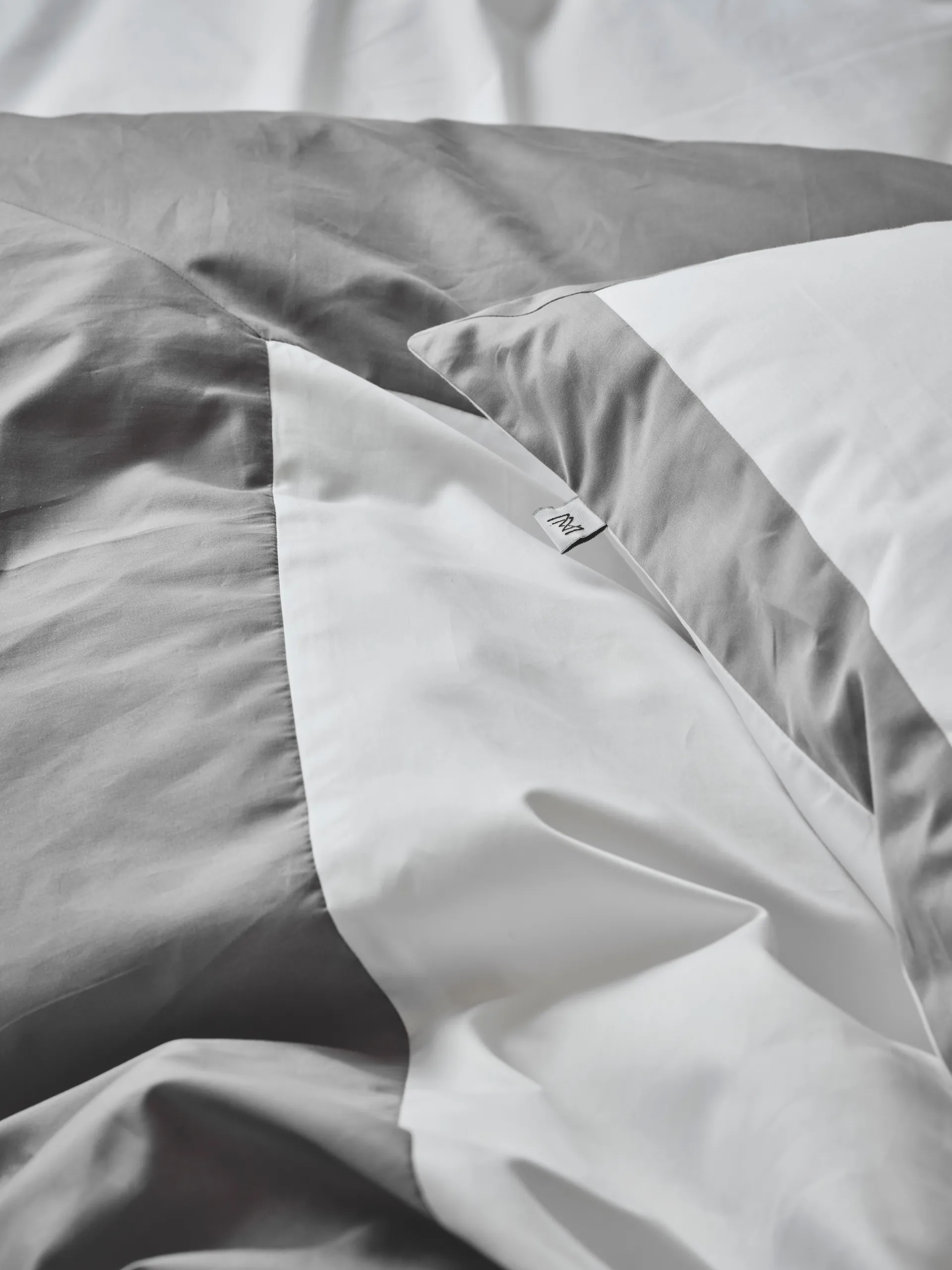 Housse de couette Sobrio, Gris, 220x220 cm Mille Notti