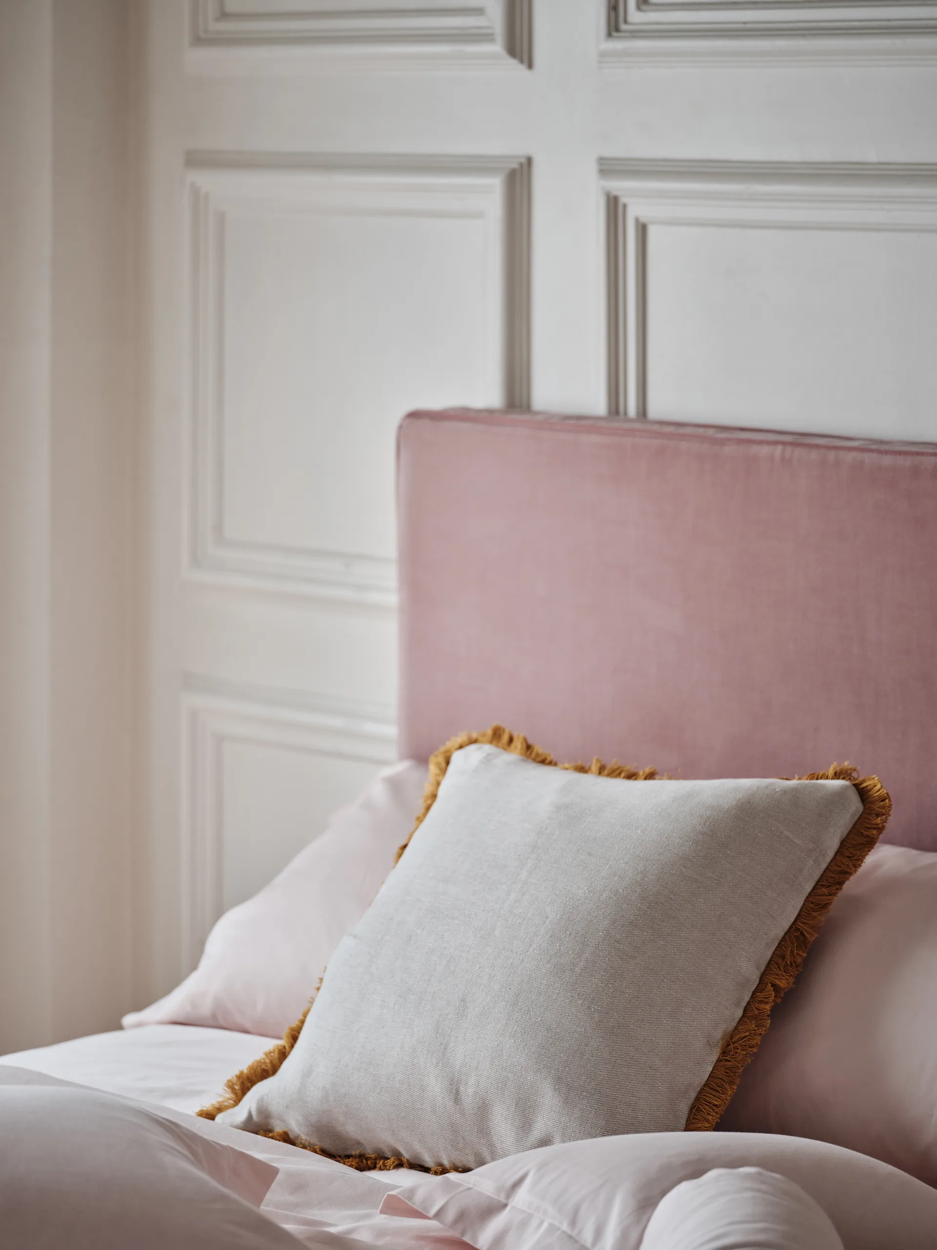 Housse de coussin Pienza, Beige-jaune, 50x50 cm Mille Notti