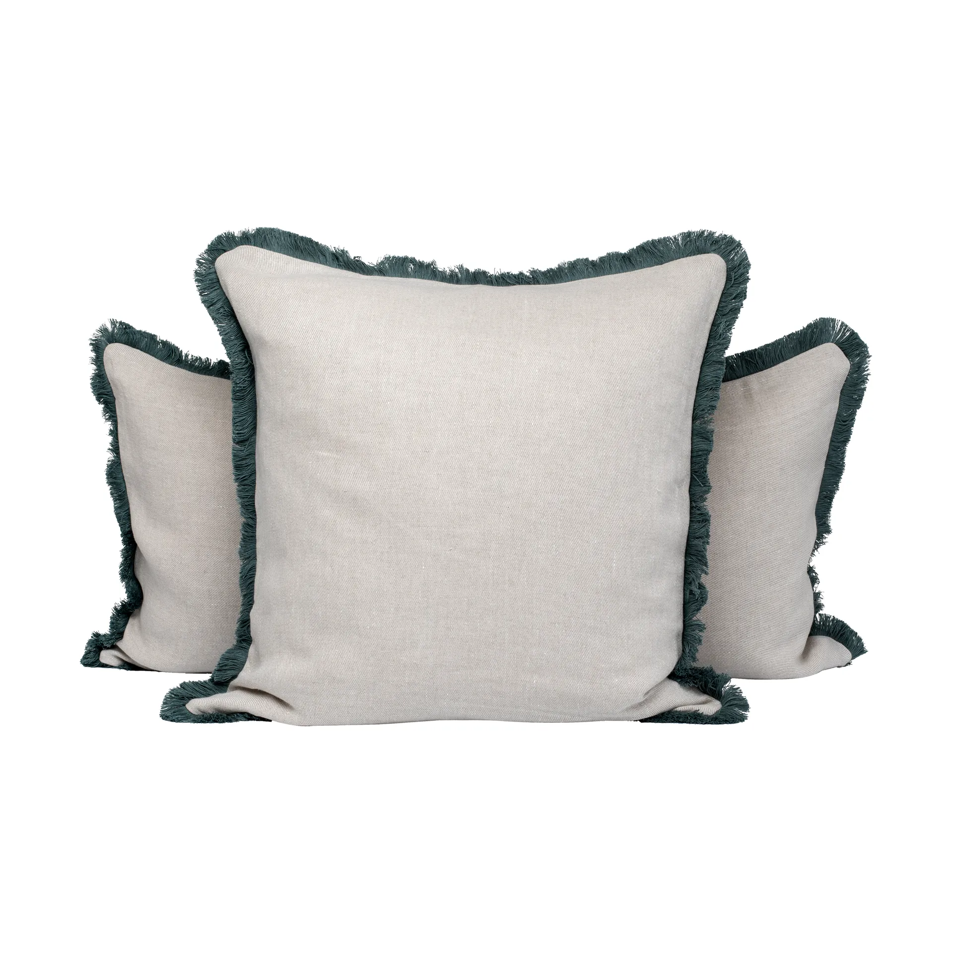 Housse de coussin Pienza, Beige-vert, 50x50 cm Mille Notti