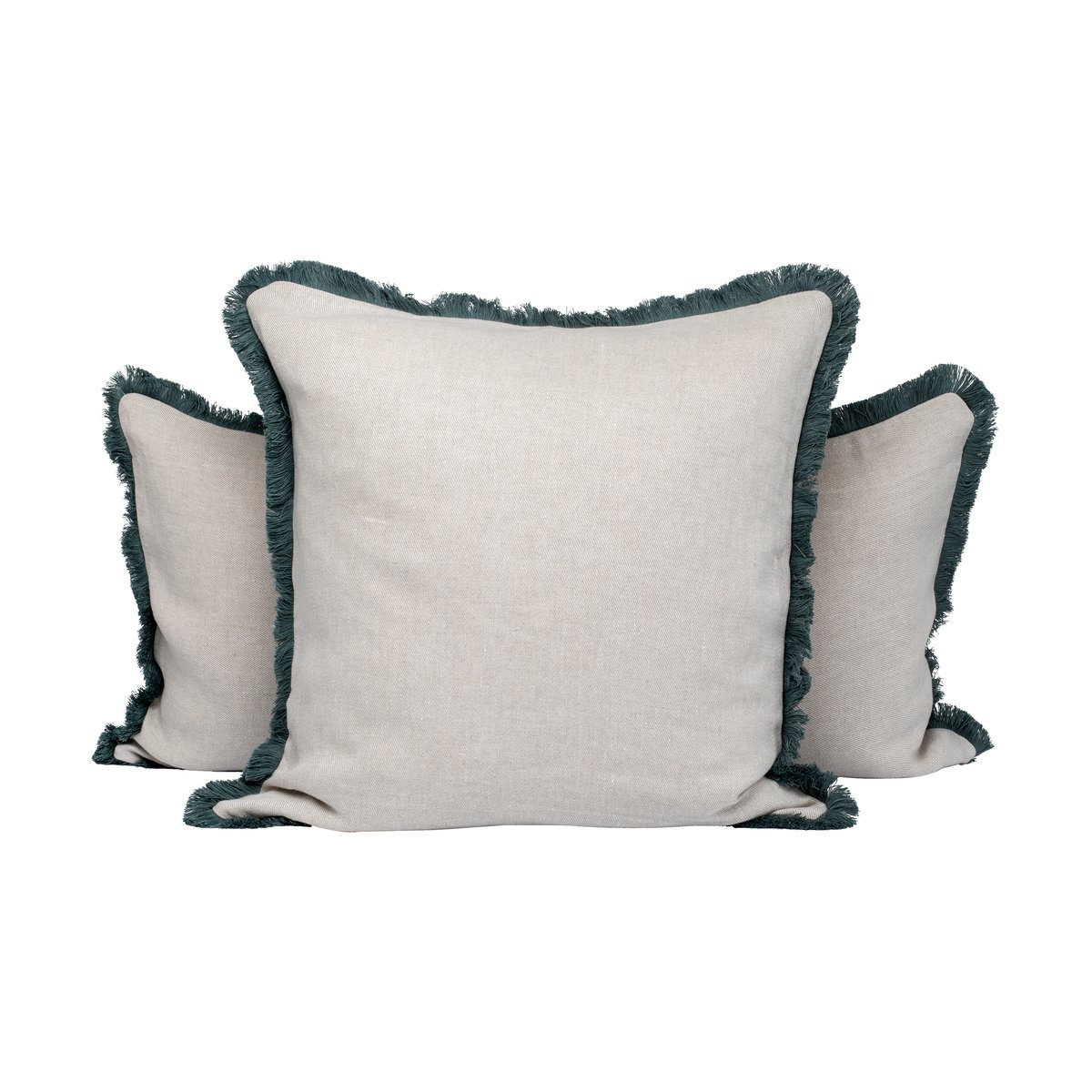 Mille Notti Housse de coussin Pienza Beige-vert, 50x50 cm