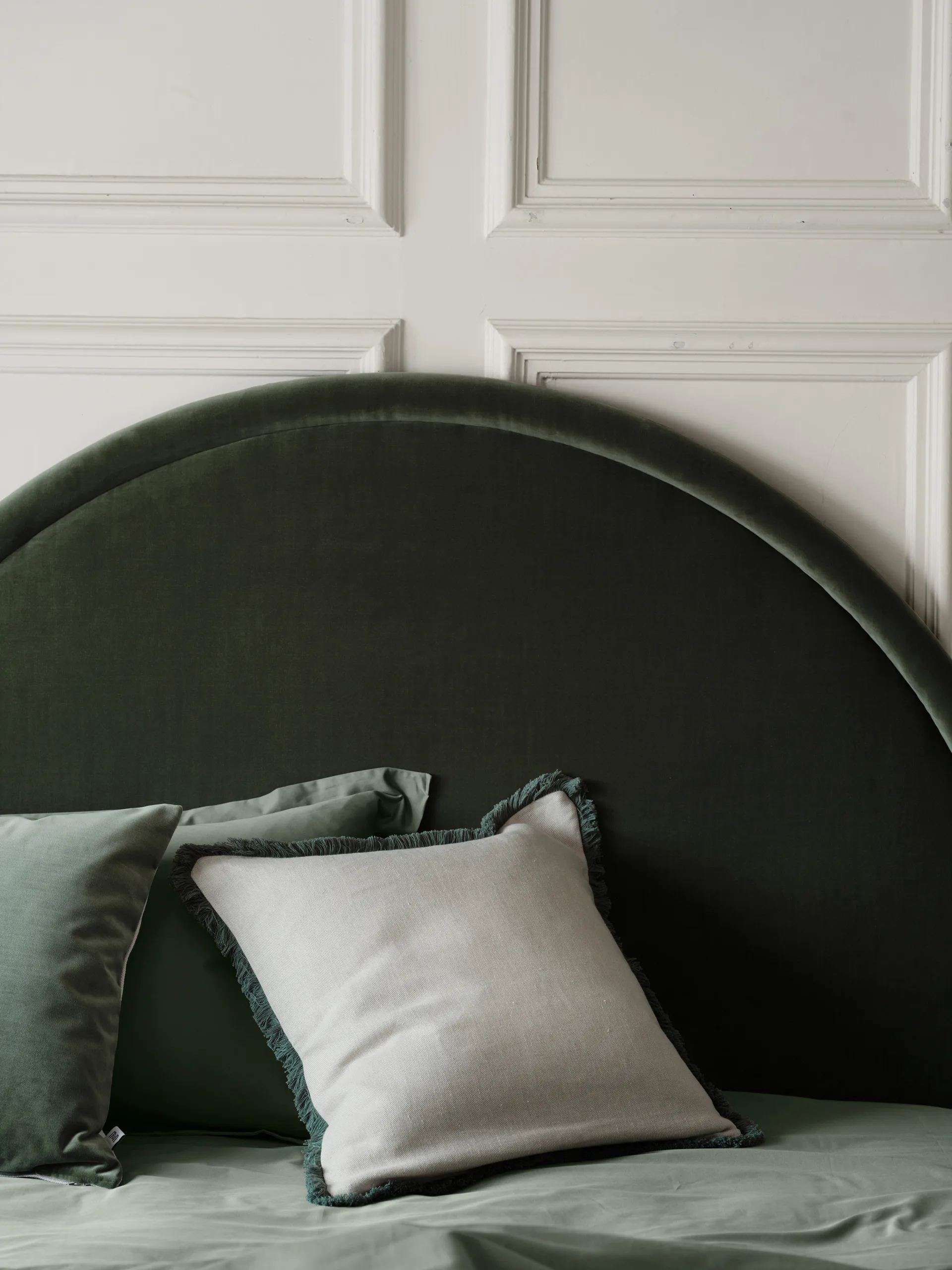 Housse de coussin Pienza, Beige-vert, 50x50 cm Mille Notti