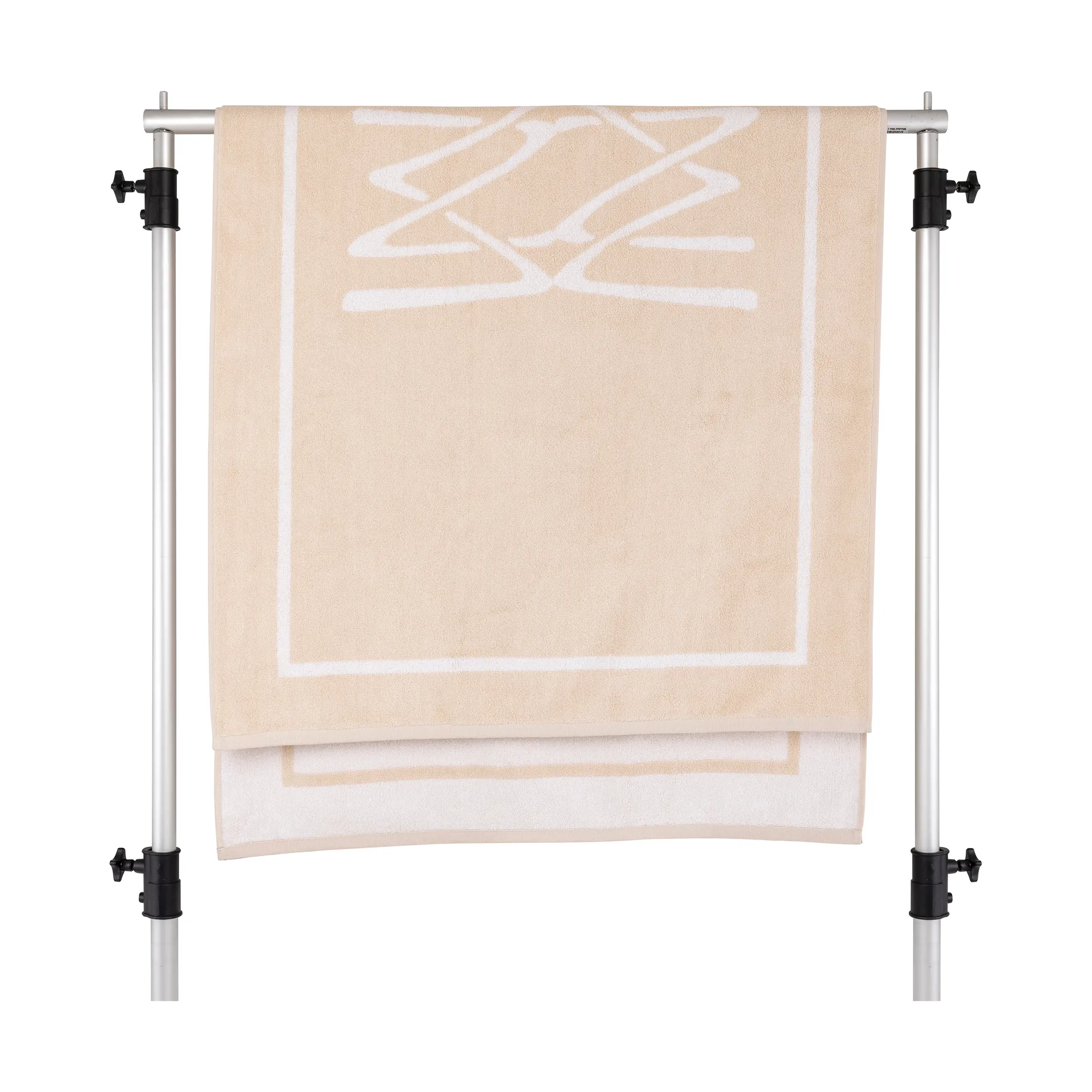 Serviette de plage Elba EKO, Ivoire-Blanc, 86x180 cm Mille Notti