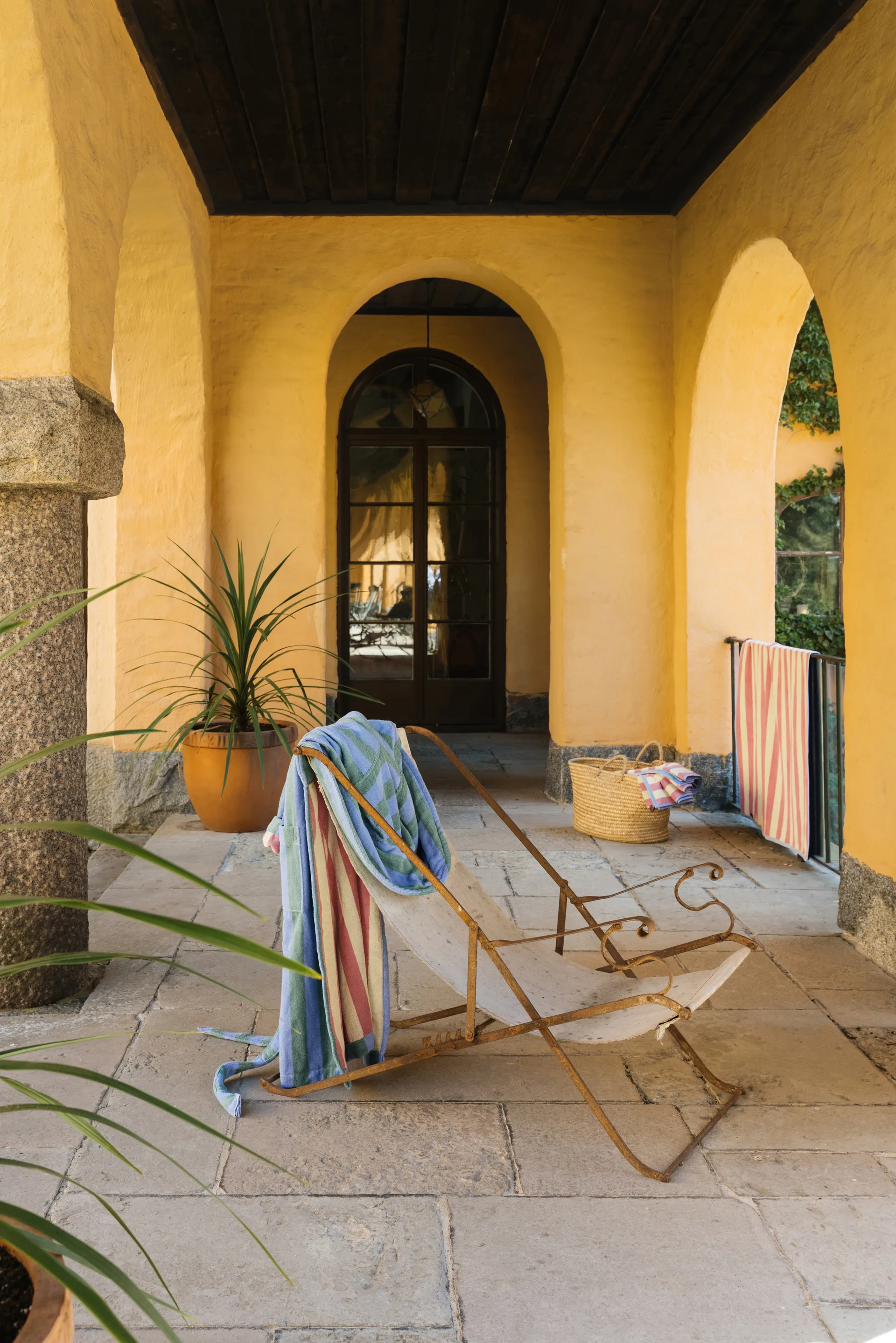 Serviette de plage Positano 100x180 cm, Bleu clair Mille Notti