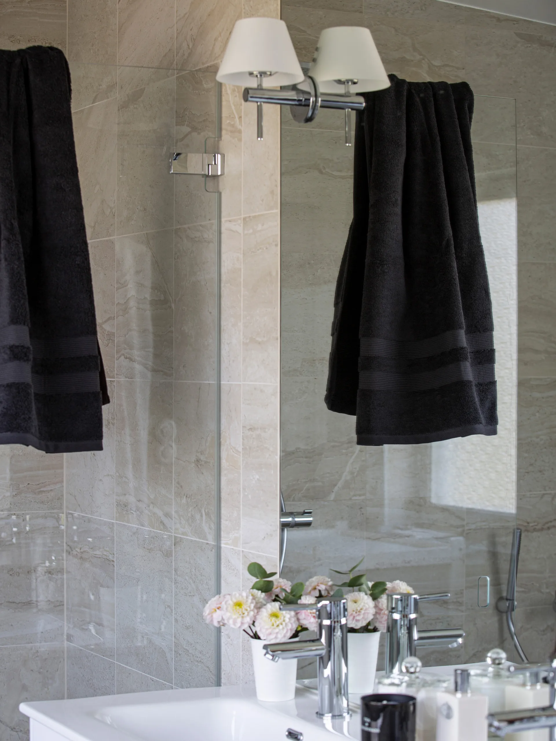 Serviette Fontana EKO, Anthracite, 70x140 cm Mille Notti