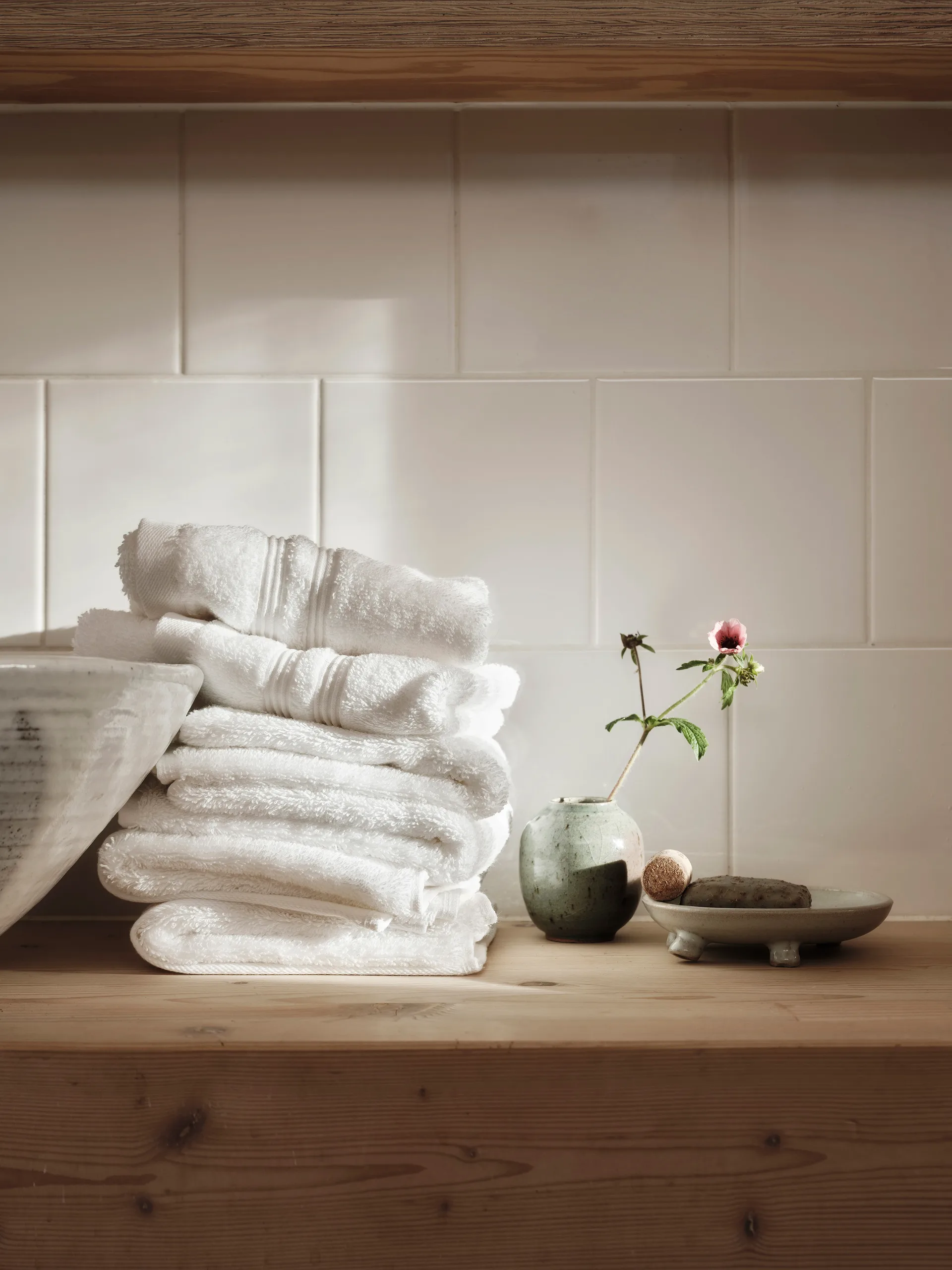 Serviette Fontana EKO, Blanc, 70x140 cm Mille Notti