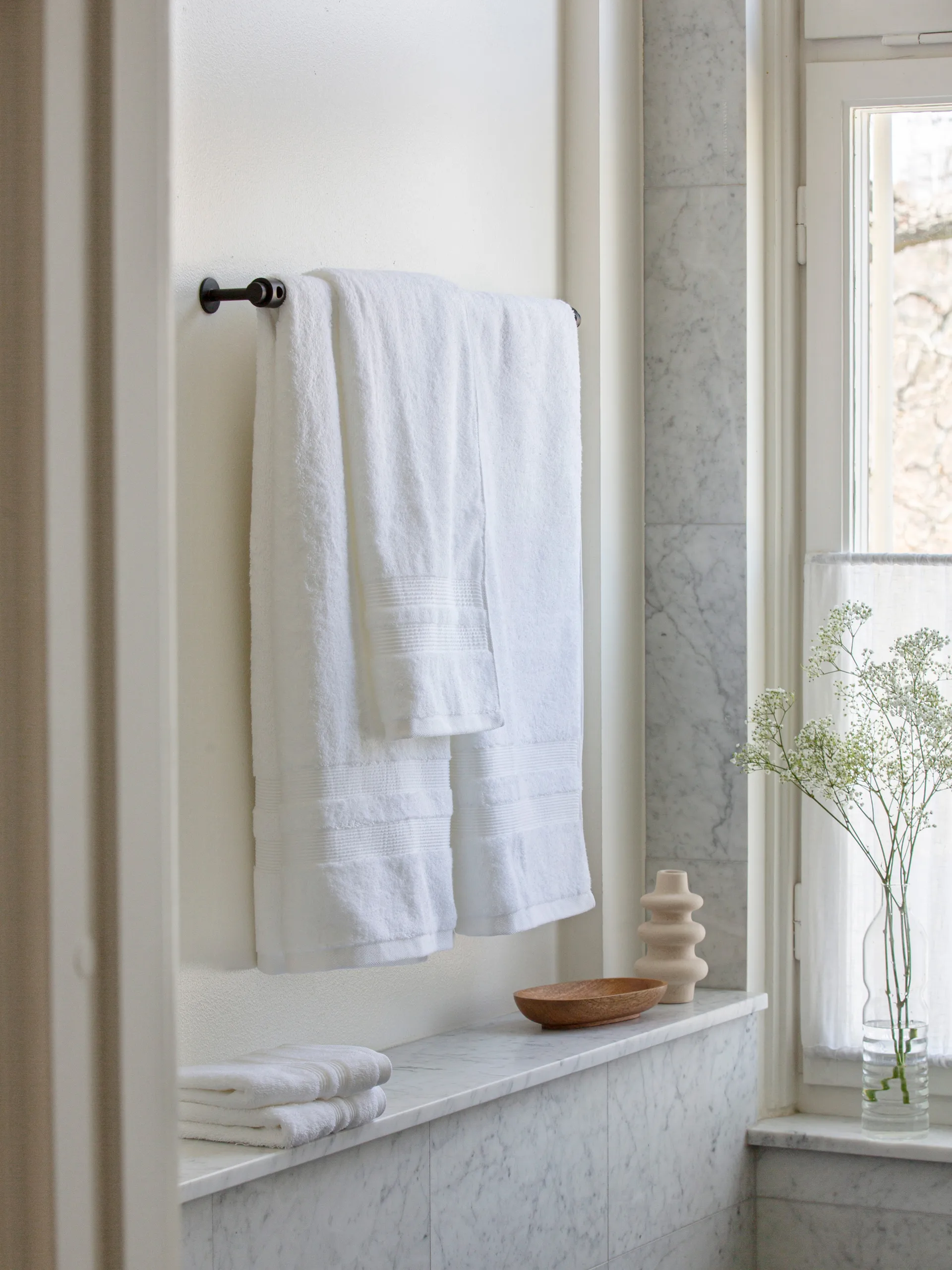 Serviette Fontana EKO, Blanc, 70x140 cm Mille Notti
