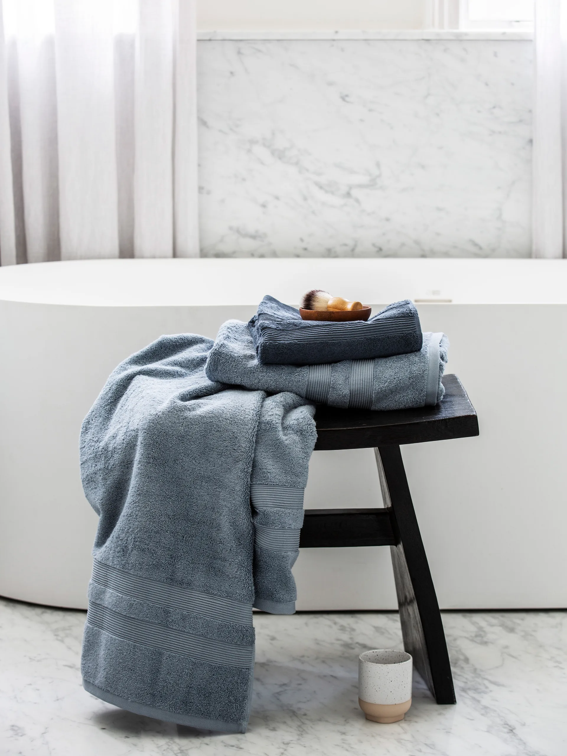 Serviette Fontana EKO, Bleu clair, 100x150 cm Mille Notti