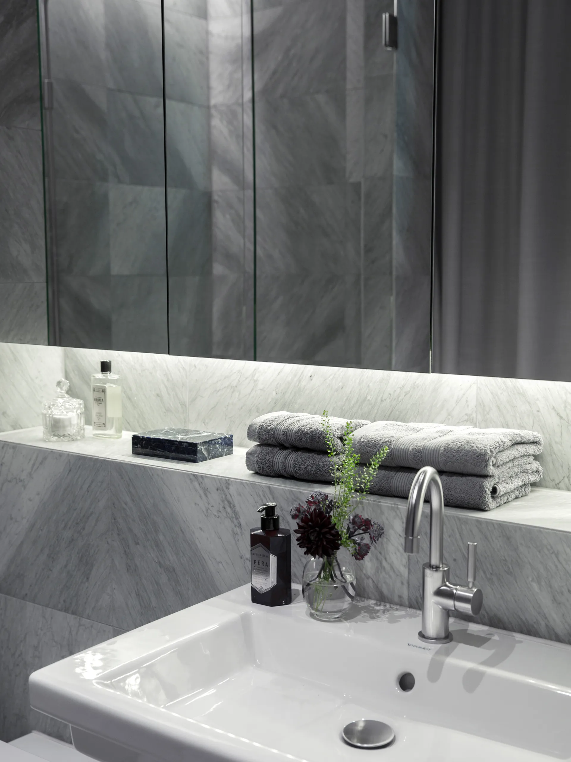 Serviette Fontana EKO, Gris, 70x140 cm Mille Notti