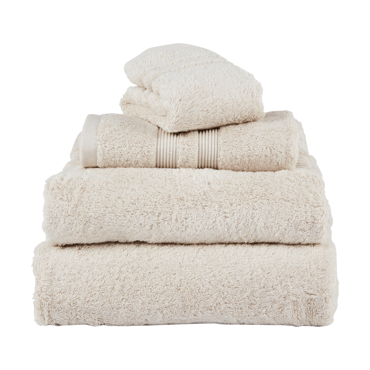Mille Notti Serviette Fontana EKO Ivory, 50x70 cm | Design Scandinave | Serviettes de bain | Blanc