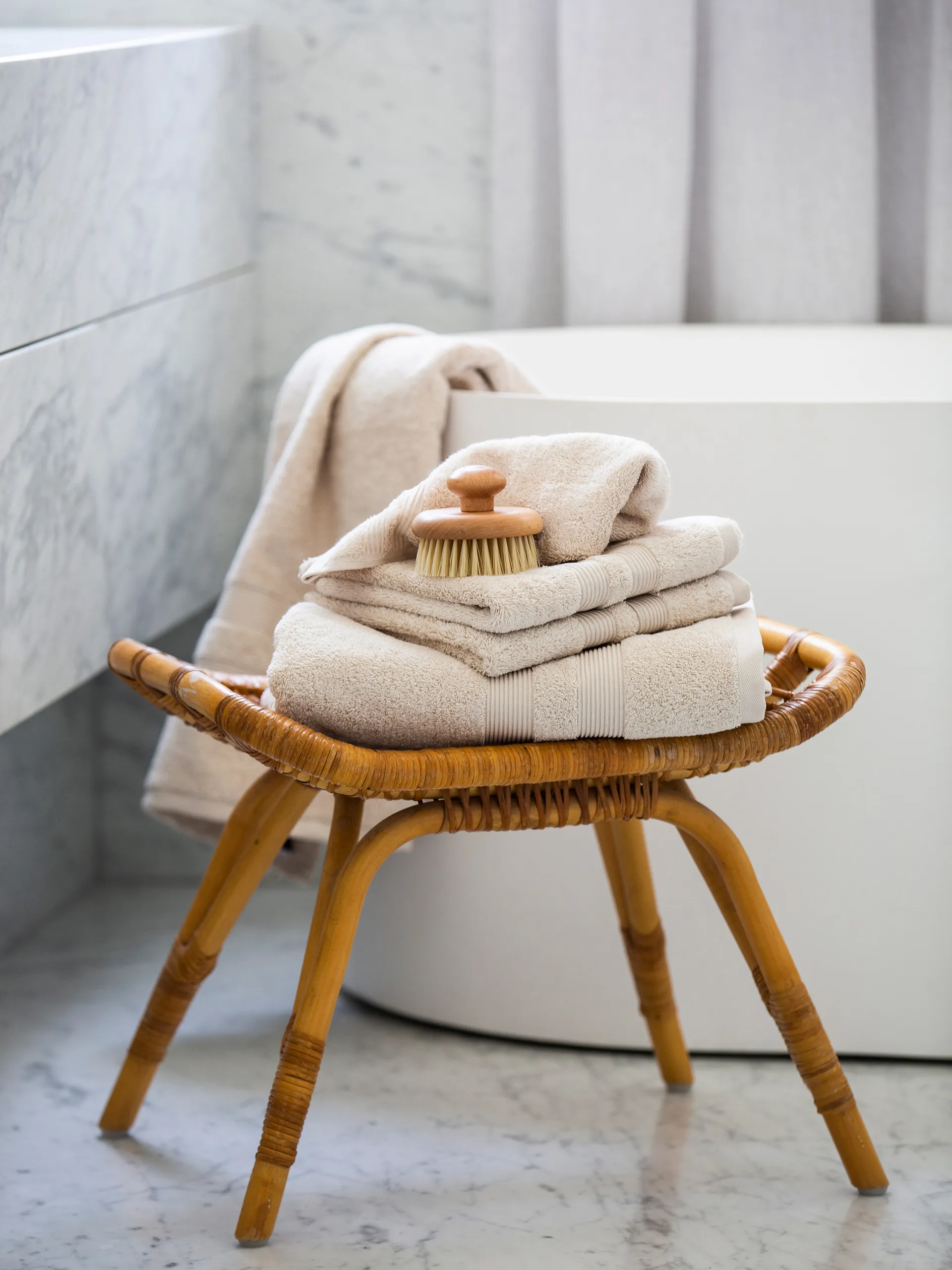 Serviette Fontana EKO, Ivory, 70x140 cm Mille Notti