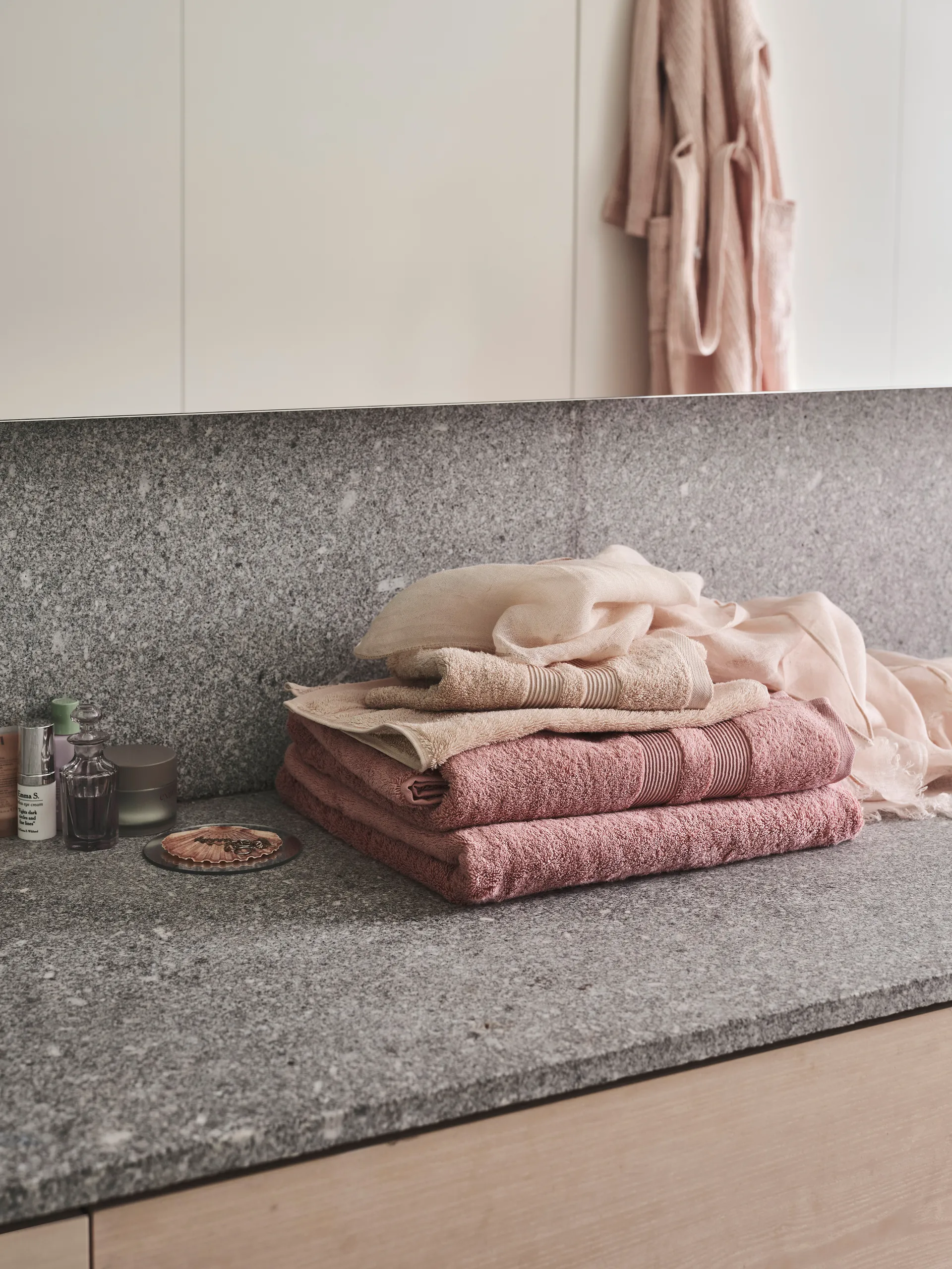 Serviette Fontana EKO, Rose, 70x140 cm Mille Notti