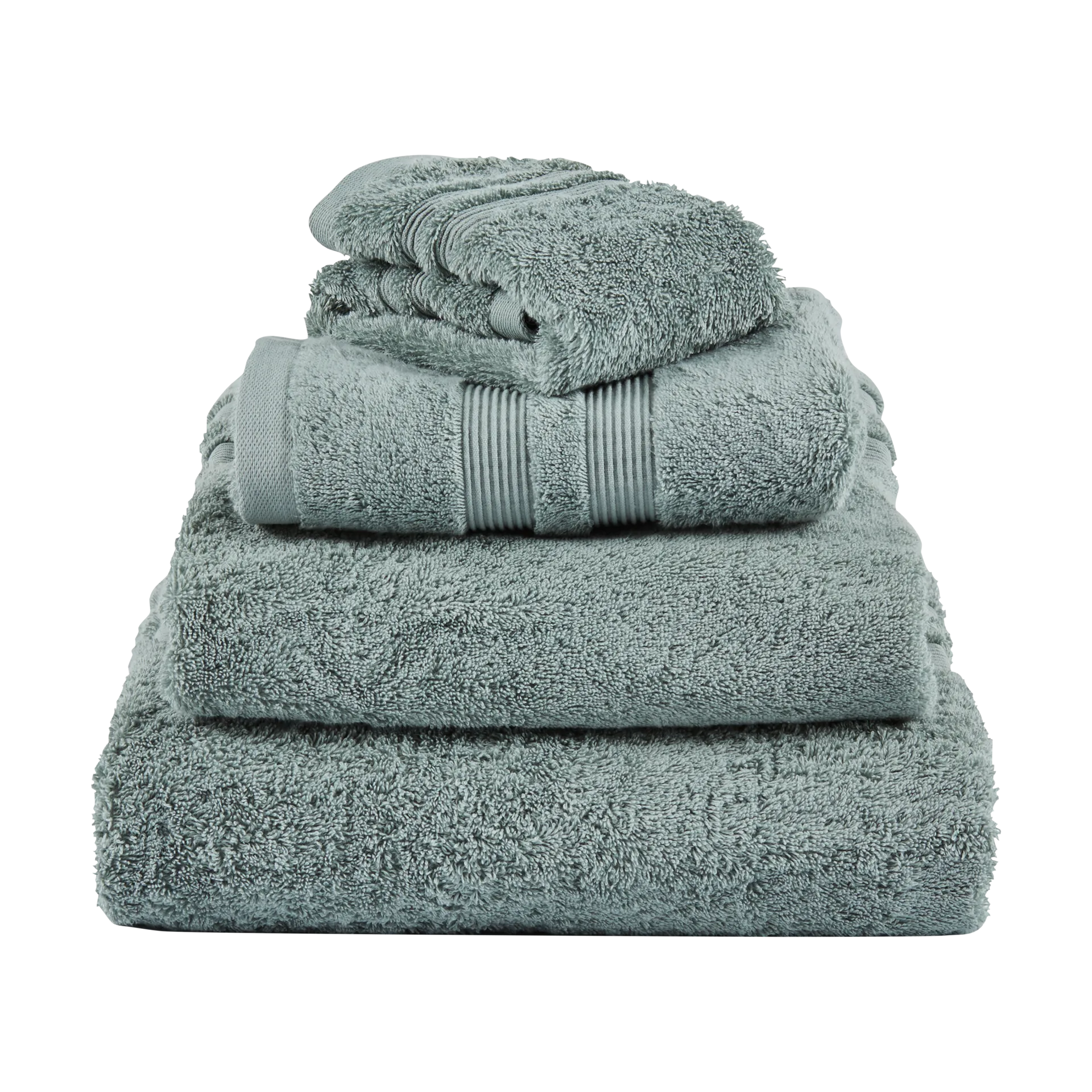 Serviette Fontana EKO, Vert-gris, 30x50 cm Mille Notti