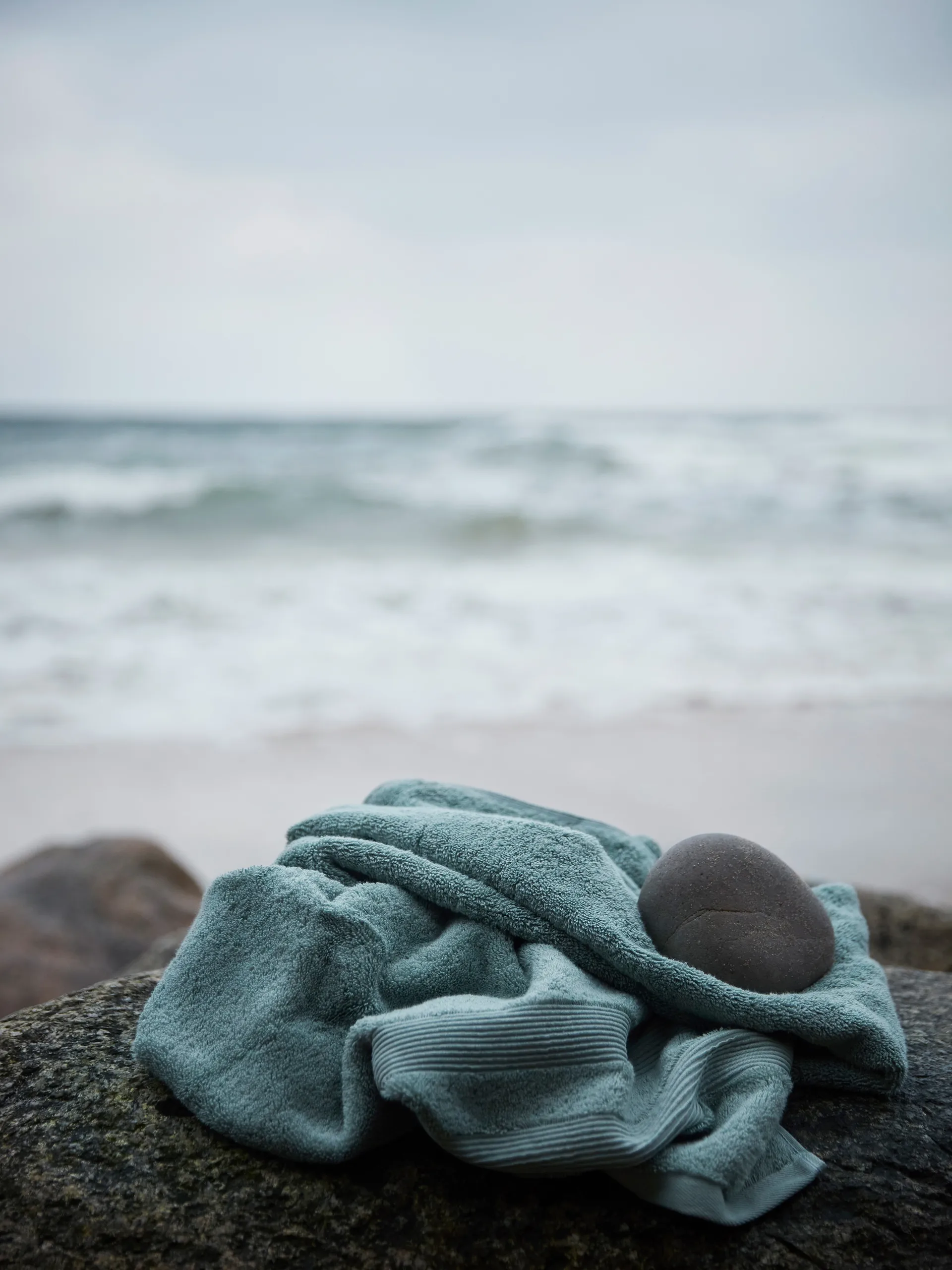 Serviette Fontana EKO, Vert-gris, 30x50 cm Mille Notti