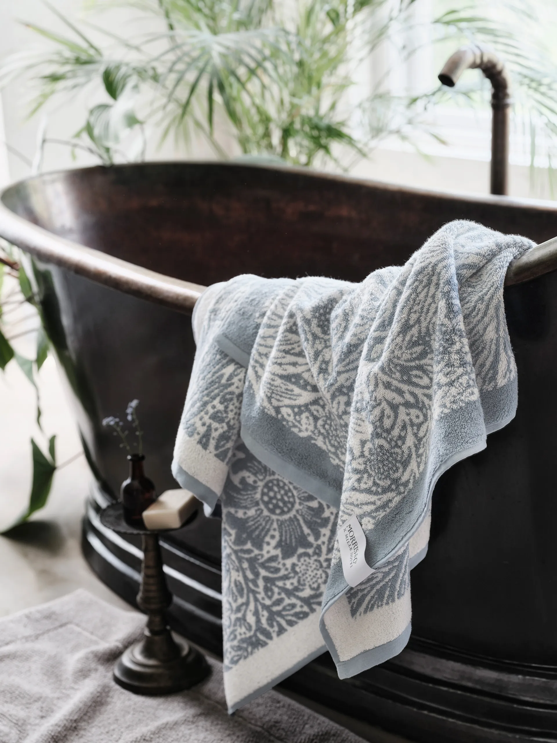 Serviette Morris & Co. Marigold EKO, Bleu, 86x150 cm Mille Notti