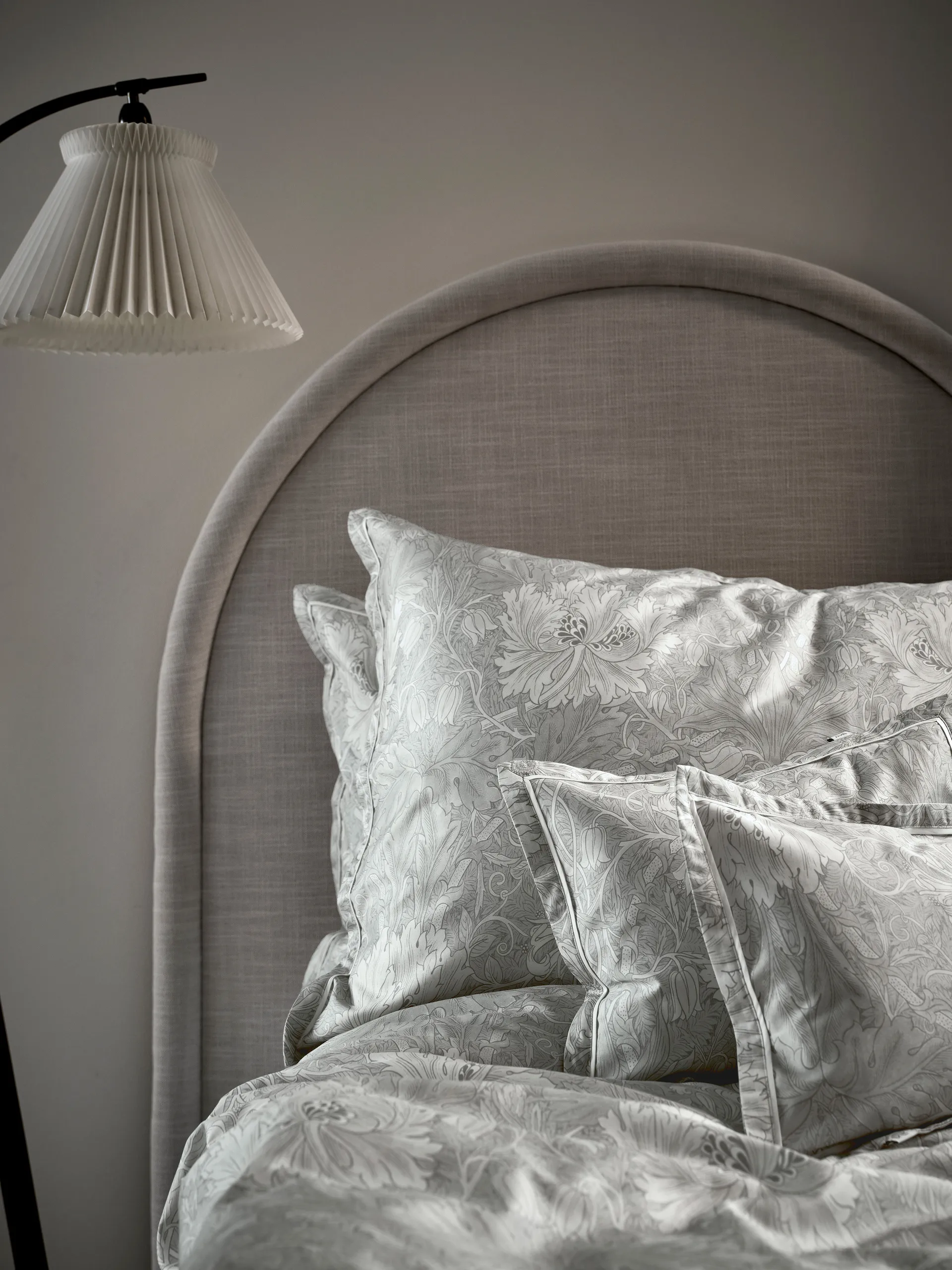 Taie d'oreiller Honeysuckle & Tulip, Gris, 50x60 cm Mille Notti