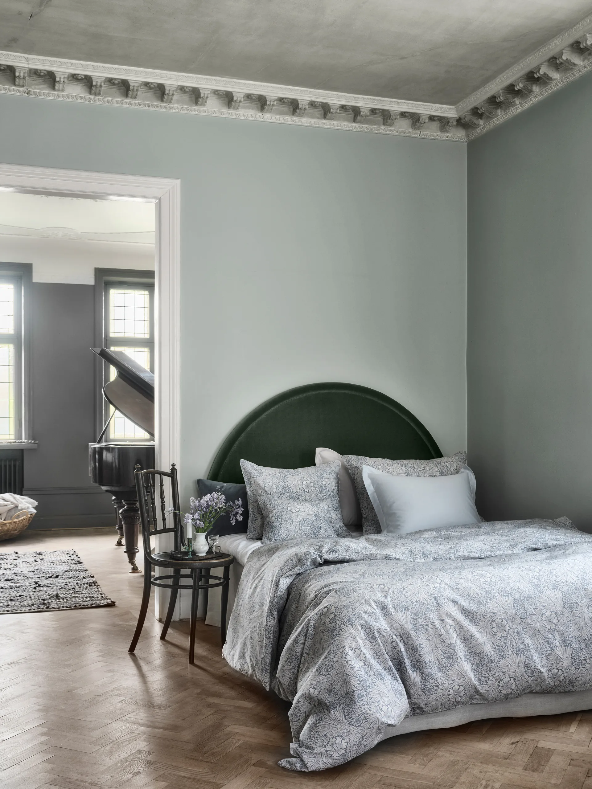 Taie d'oreiller Morris & Co. Marigold, Bleu, 50x60 cm Mille Notti