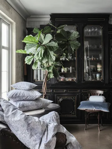 Taie d'oreiller Morris & Co. Marigold - Bleu, 50x60 cm - Mille Notti