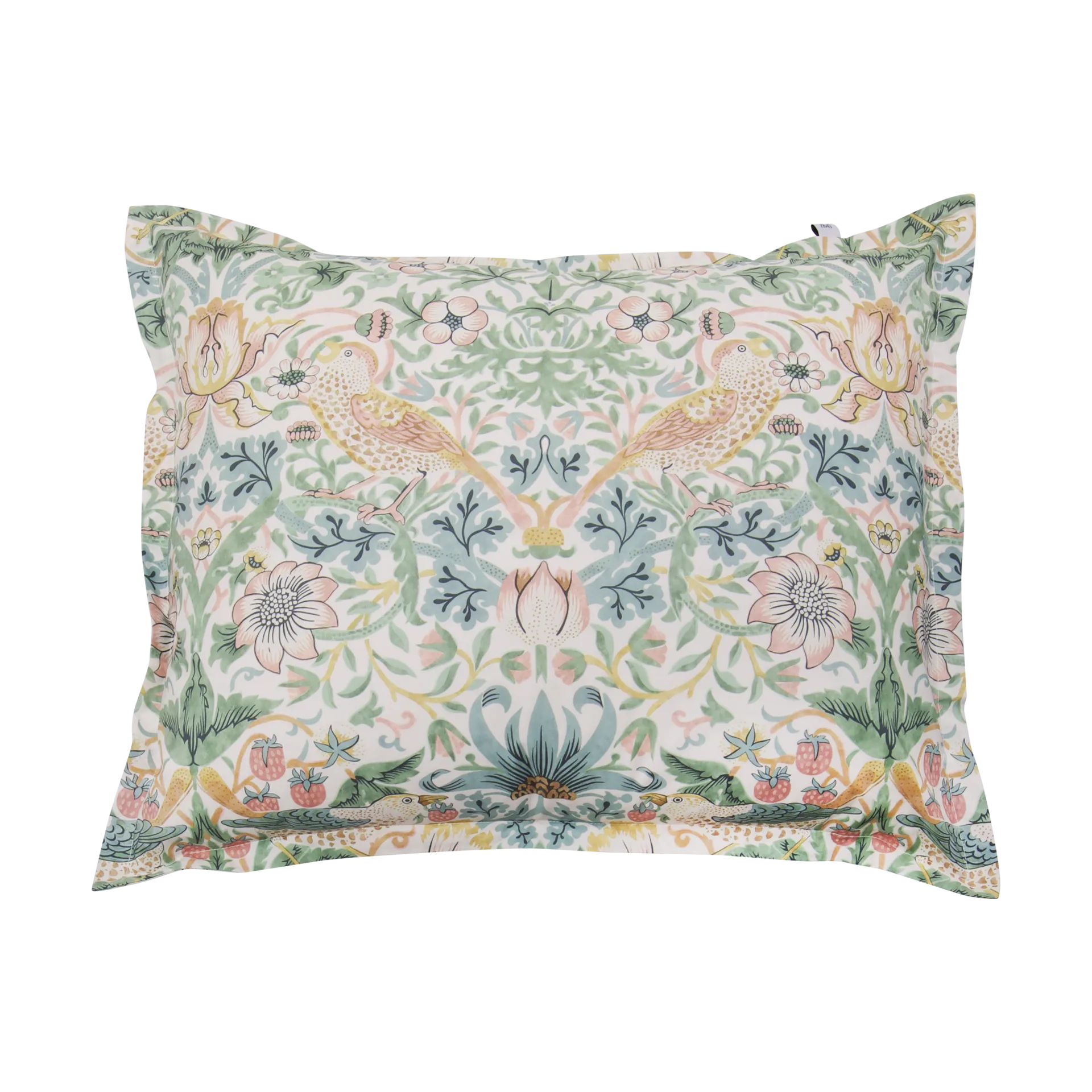 Taie d'oreiller Morris & Co. Strawberry Thief, Vert, 50x60 cm Mille Notti