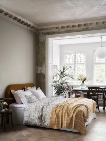 Taie d'oreiller Morris & Co. Strawberry Thief - Vert, 50x60 cm - Mille Notti