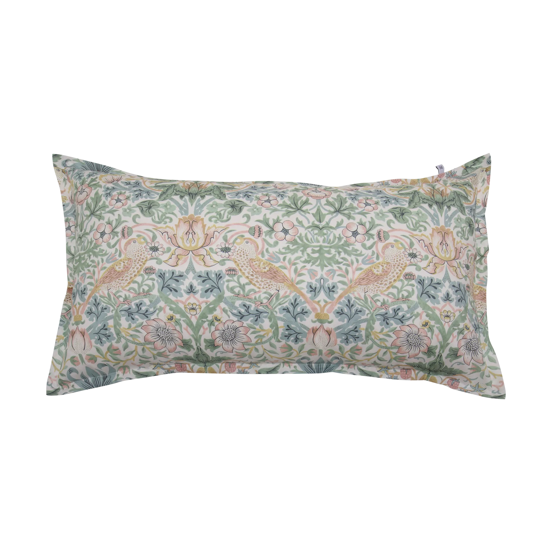 Taie d'oreiller Morris & Co. Strawberry Thief, Vert, 50x90 cm Mille Notti