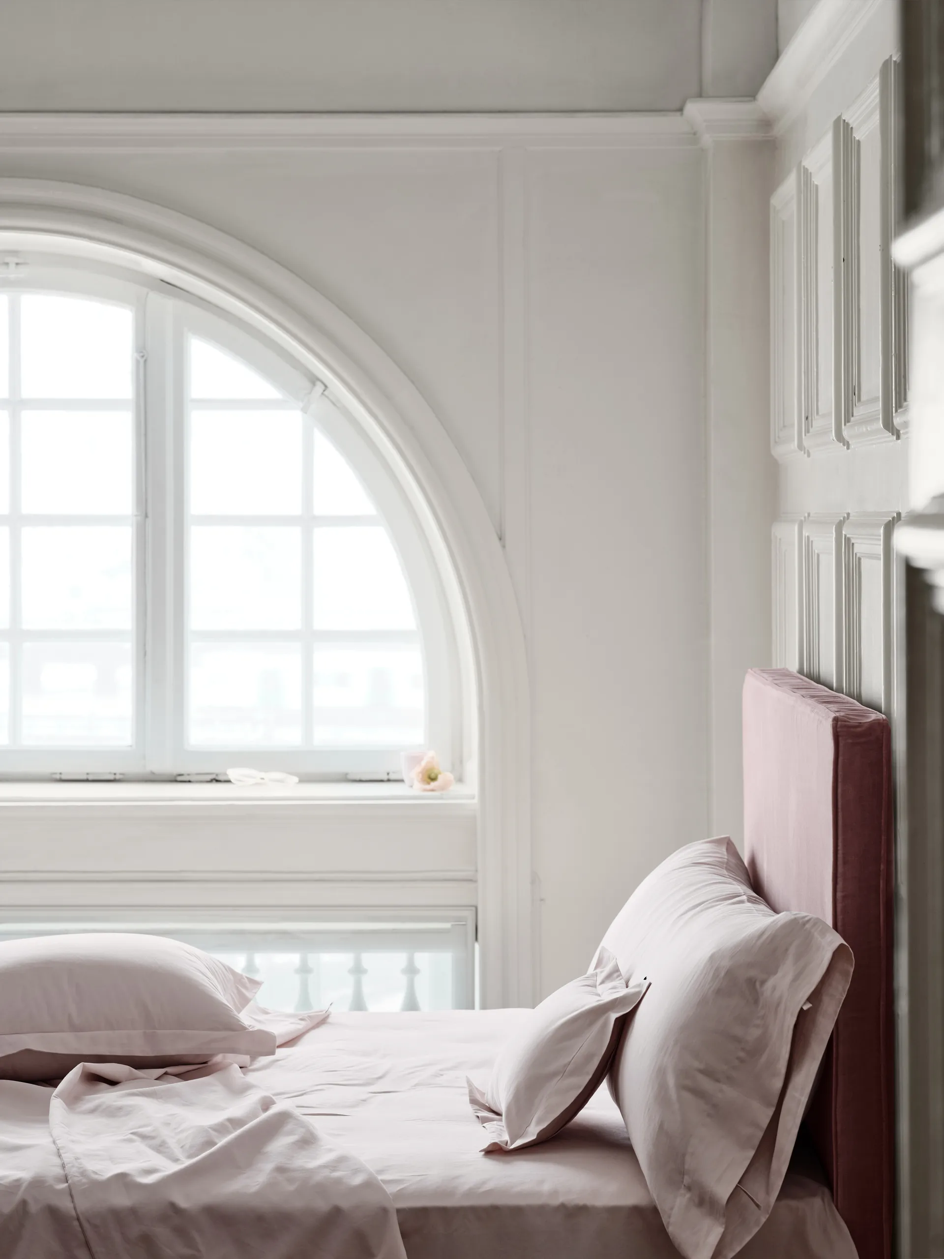 Taie d’oreiller Satina plain, Rose, 50x90 cm Mille Notti