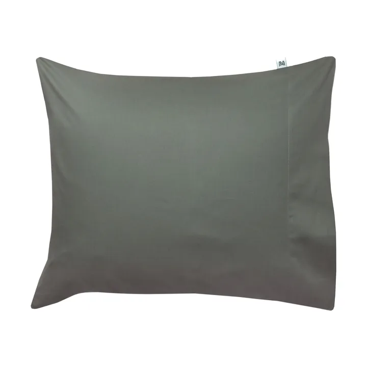 Taie d’oreiller Satina plain - Vert, 50x60 cm - Mille Notti