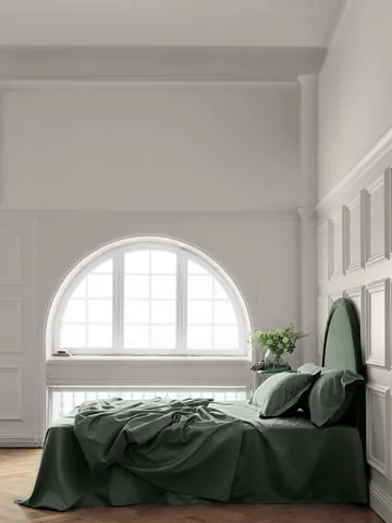 Taie d’oreiller Satina plain - Vert, 50x60 cm - Mille Notti