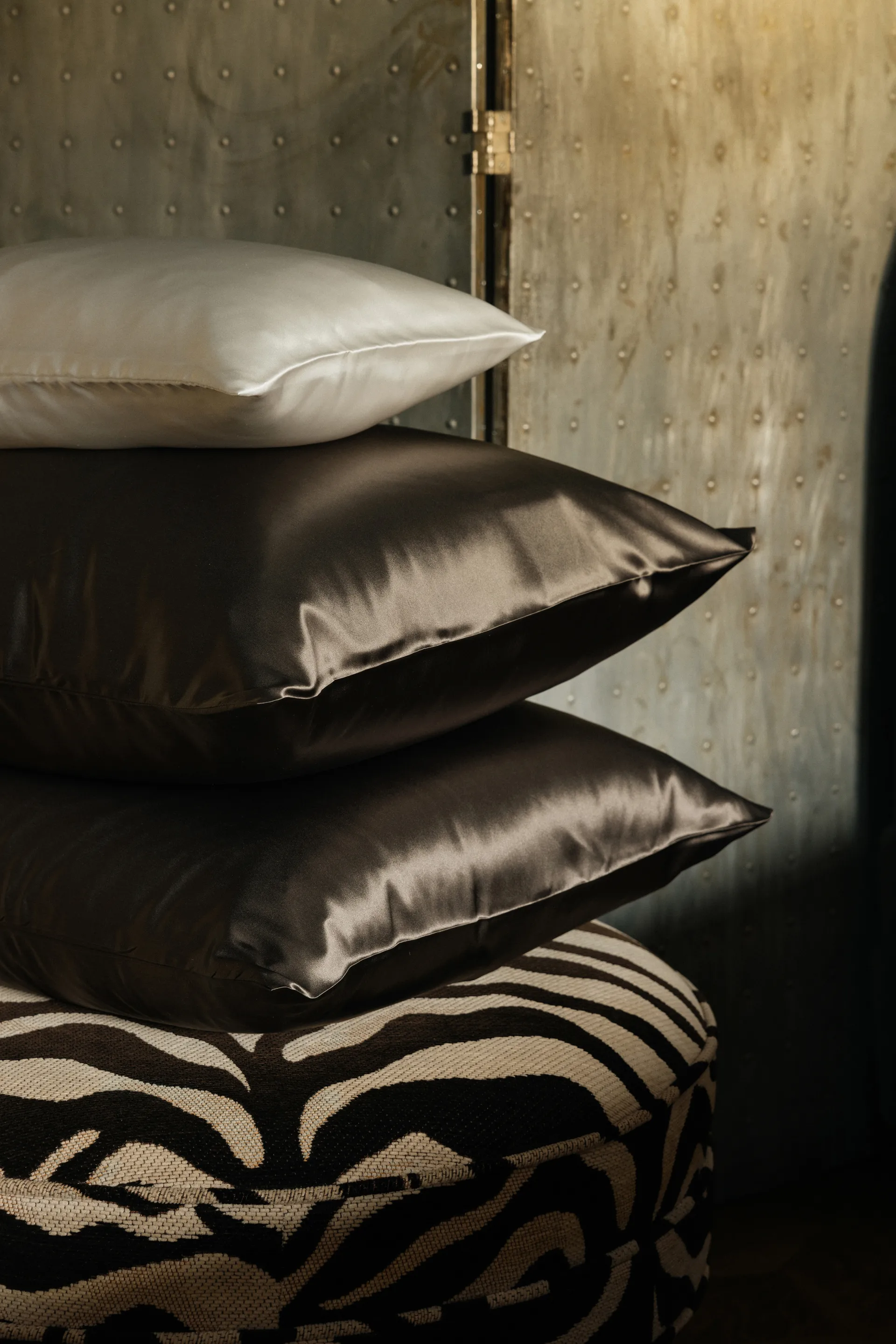 Taie d’oreiller Sogno, Marron-gris, 50x60 cm Mille Notti