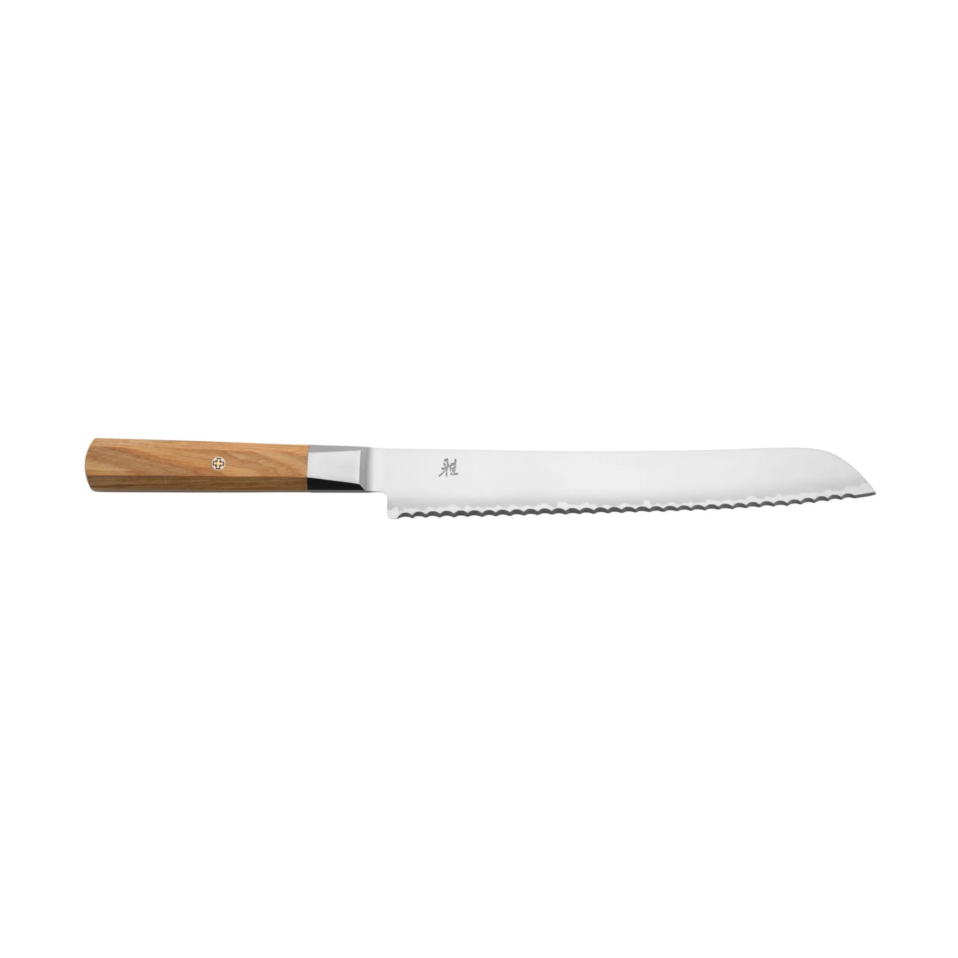 Couteau à pain Koya 4000FC 23 cm, Damaské bois de pakka brun Miyabi