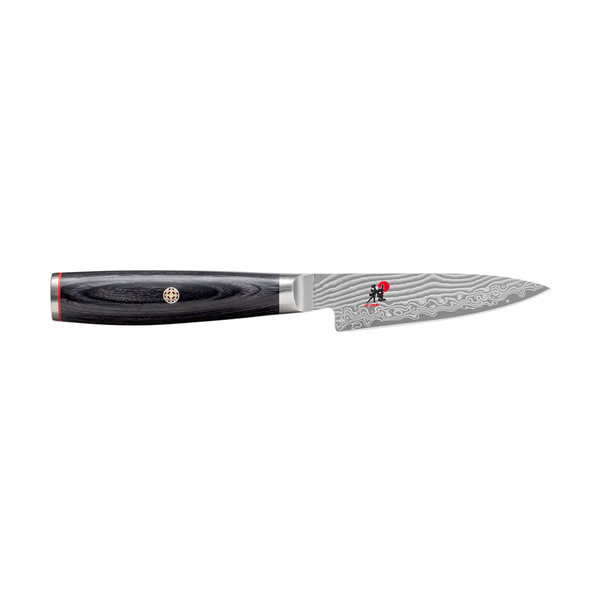 Couteau d’office Shotoh Raw 5000FCD 9 cm, Damaské noir Miyabi