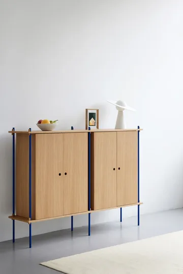 Armoire Shelving System Cabinet - Chêne-white, 163x115x35 cm, S.115.2.E - MOEBE