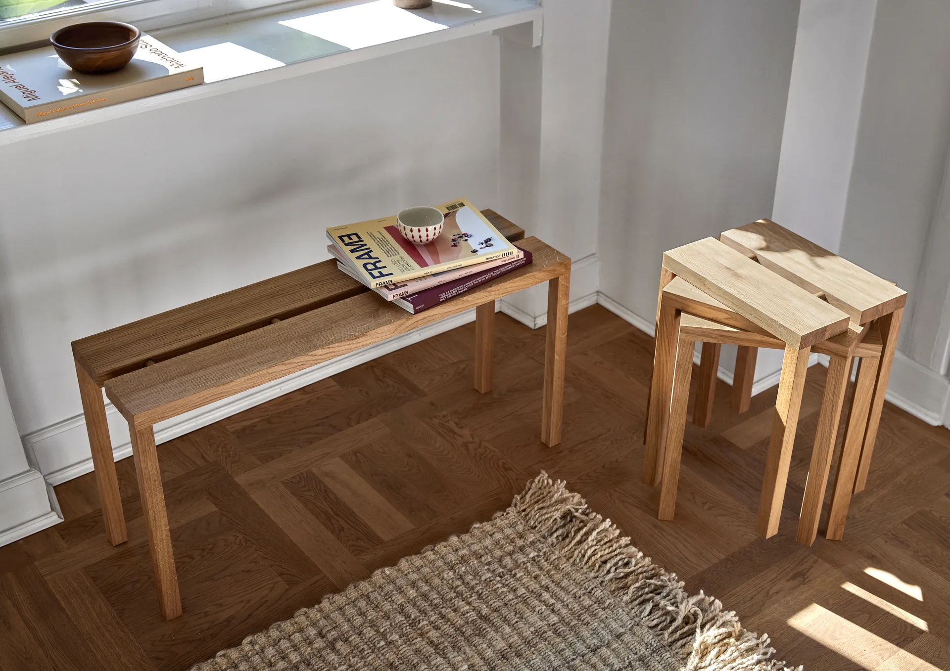 Banc Moebe Peg 90x27,5x44 cm, Chêne MOEBE