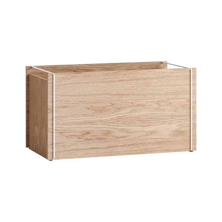 Boîte de rangement en chêne 33x60 cm - Bois, blanc - MOEBE