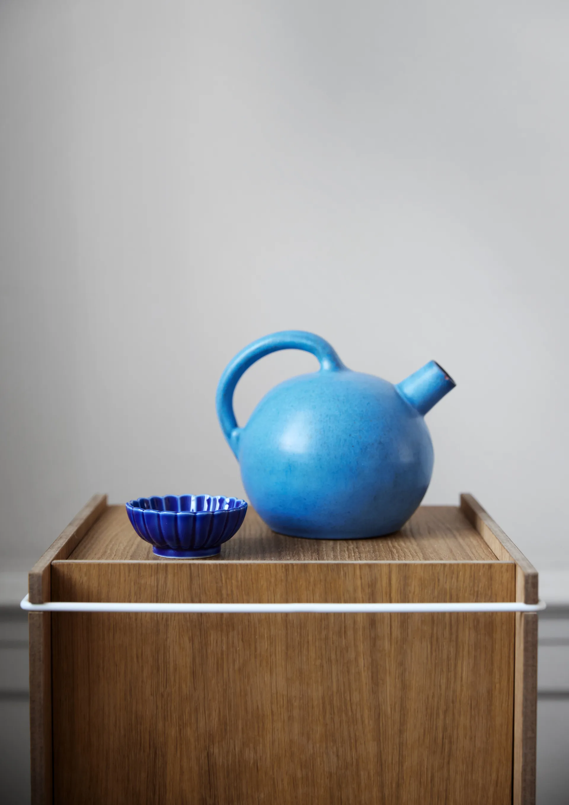 Boîte de rangement en chêne 33x60 cm, Bois, blanc MOEBE